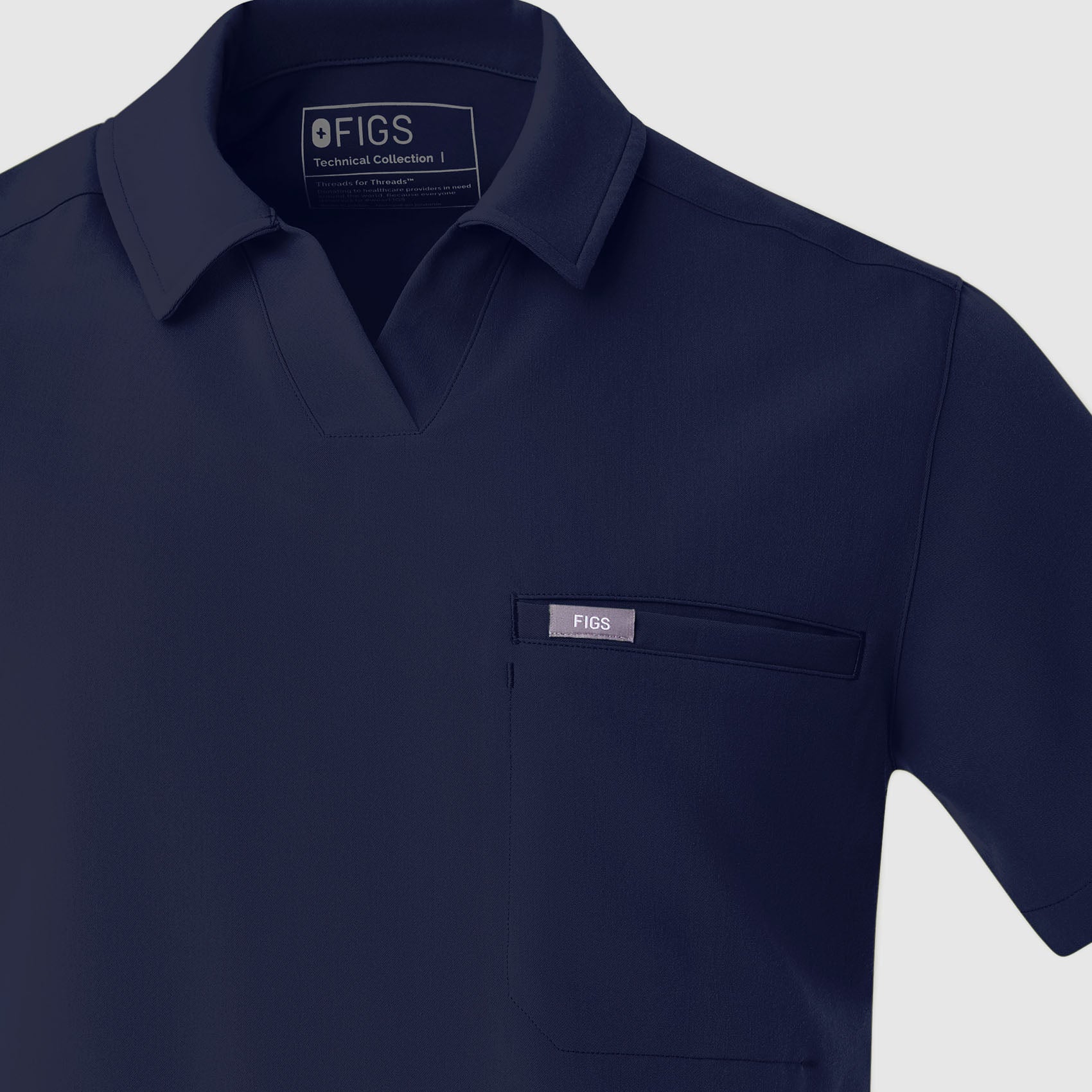 men's Black Arad Polo - Scrub Top - Image 8