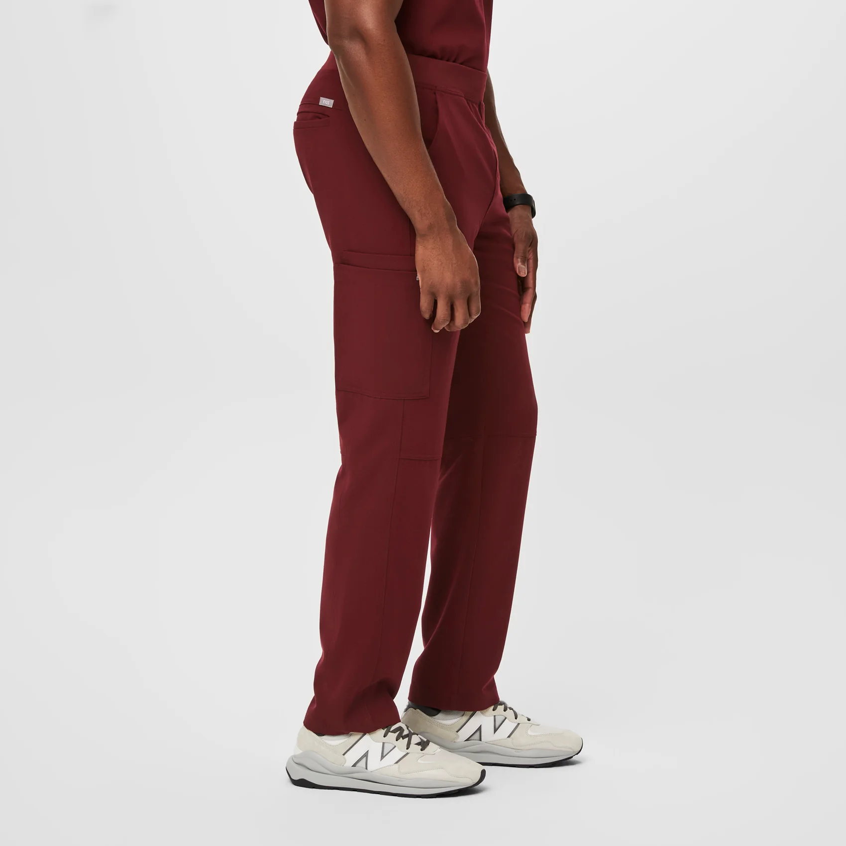 Men's Burgundy Axim™ - Short Cargo Scrub Pants - Image 3