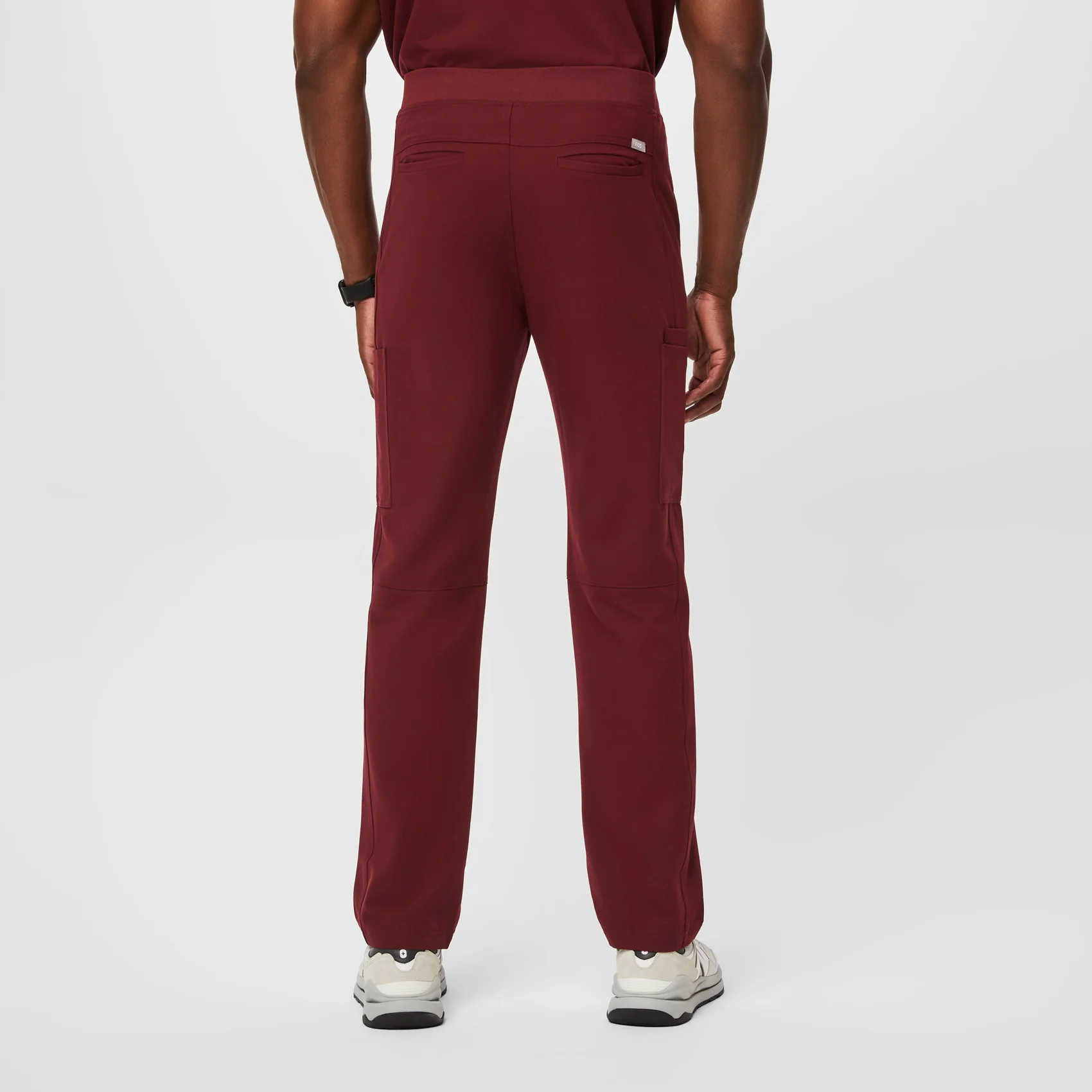 Men's Burgundy Axim™ - Short Cargo Scrub Pants - Image 4