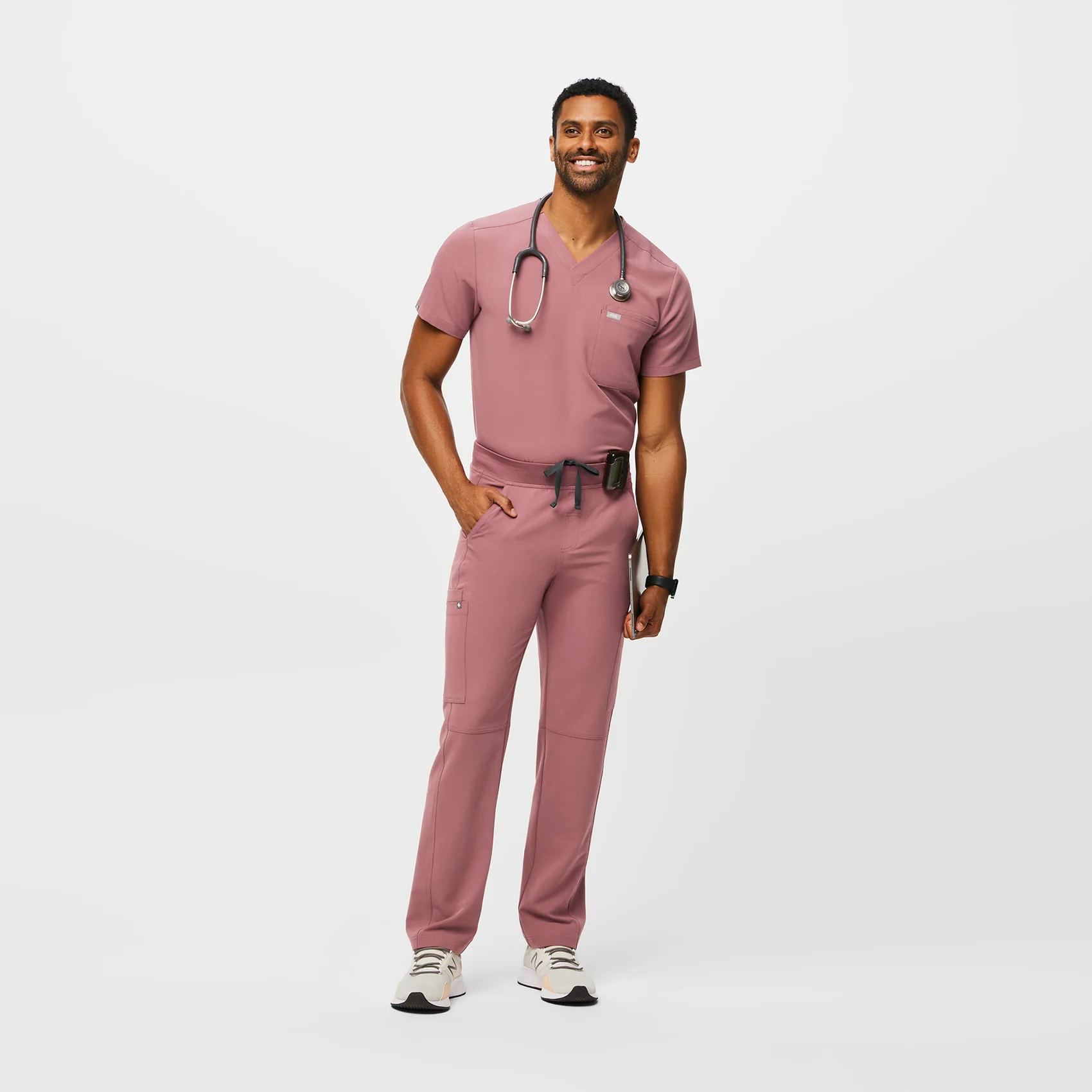 men's Mauve Axim™ - Tall Cargo Scrub Pants - Image 2