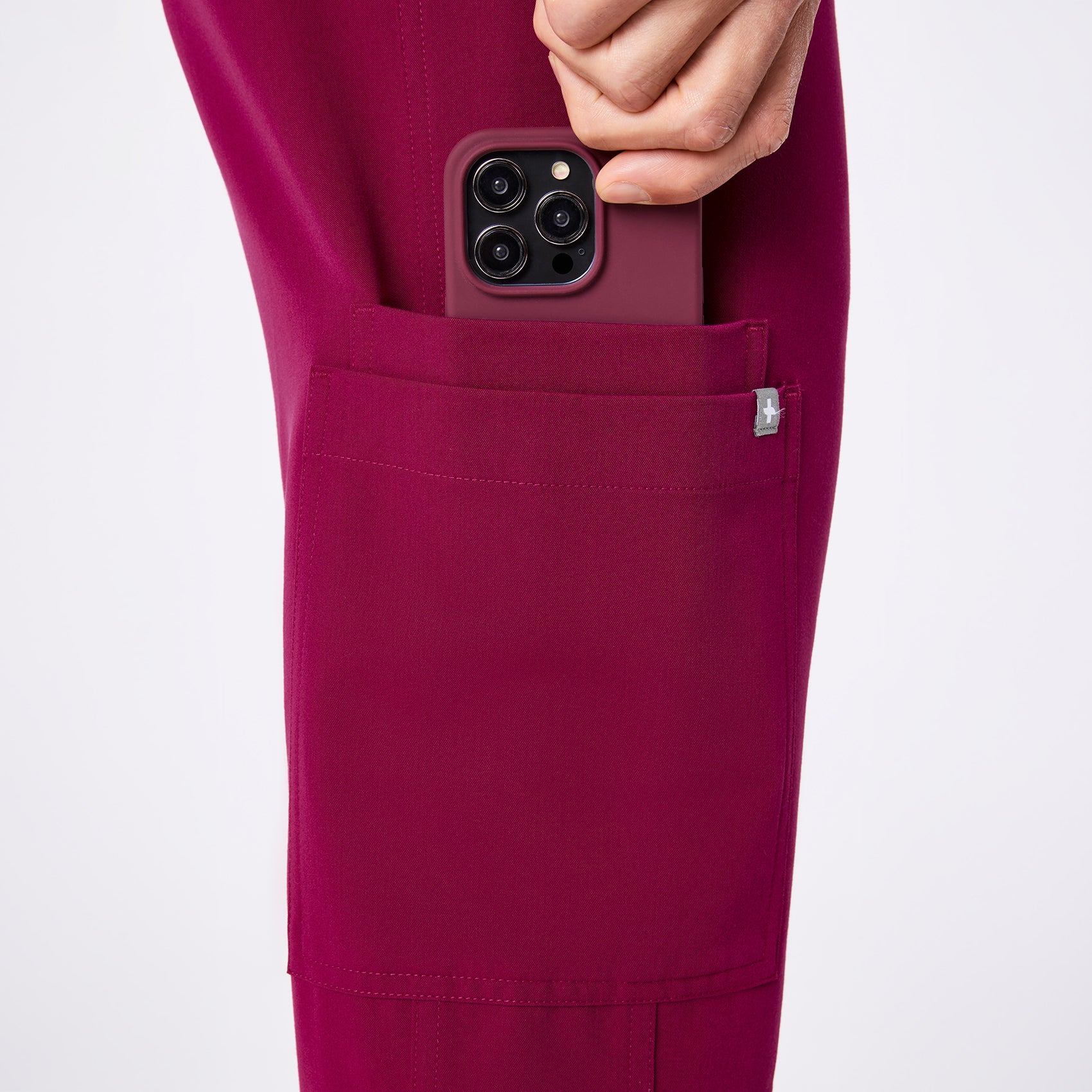 men's Dark Magenta Axim - Tall Cargo Scrub Pant™ - Image 6
