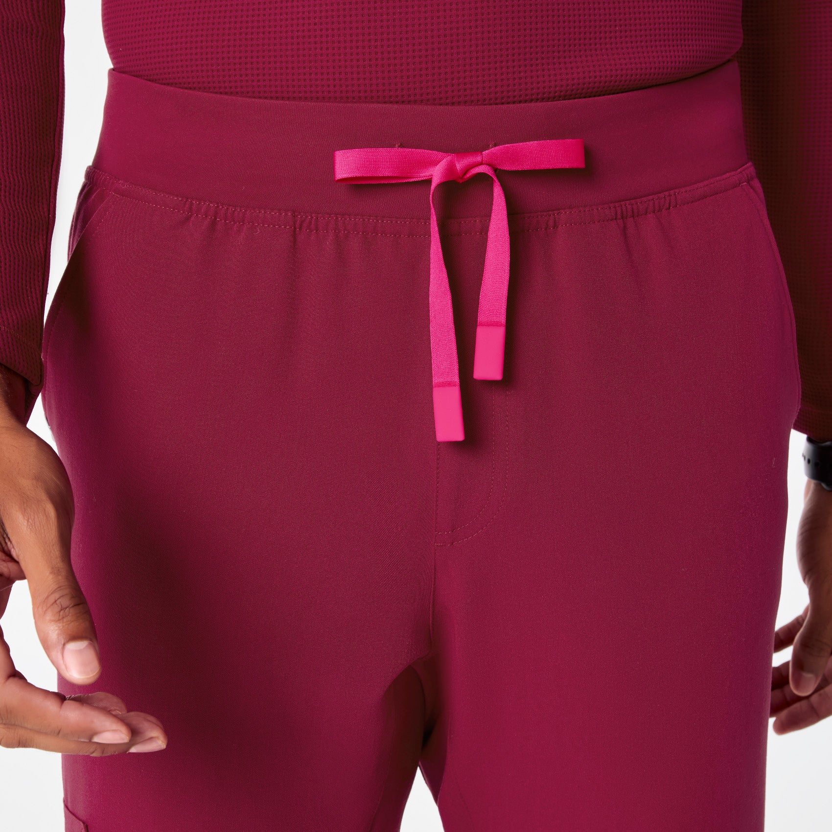men's Deep Cranberry Brey Short Jogger - Scrub Pant - Image 5