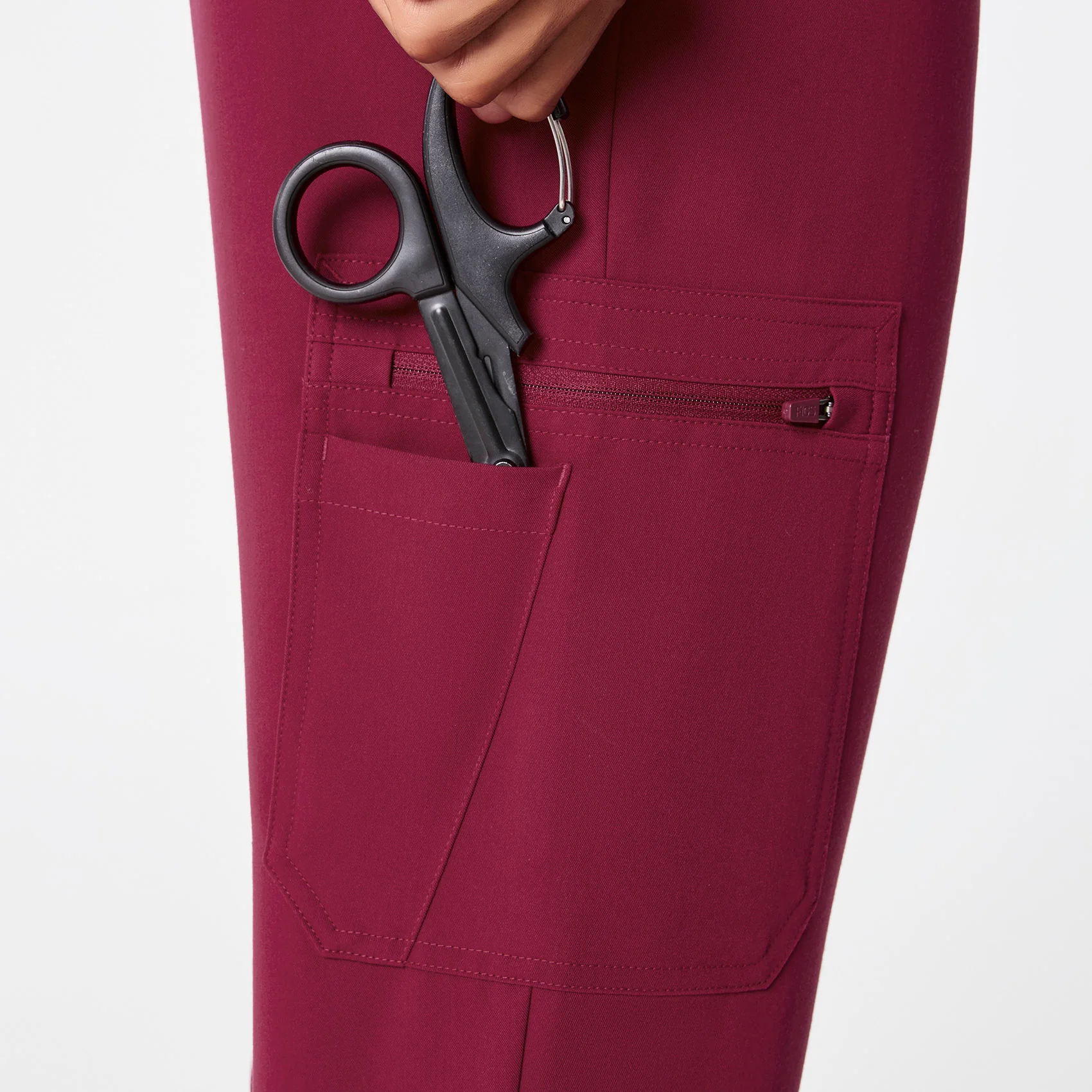 men's Deep Cranberry Brey Short Jogger - Scrub Pant - Image 6