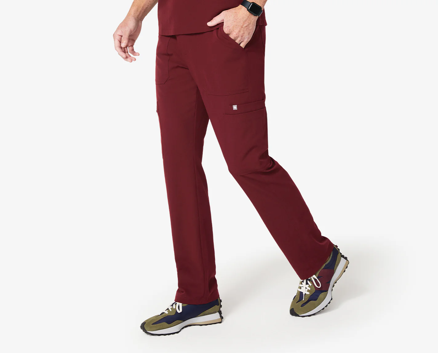 Men's Burgundy Cairo™ - Short Cargo Scrub Pants - Image 11