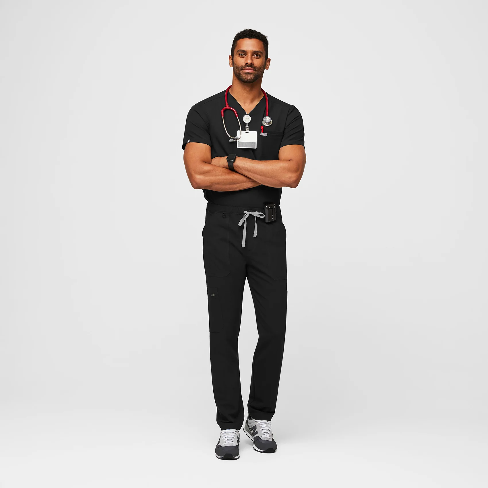 Men's Black Cairo™ - Short Cargo Scrub Pants - Image 2