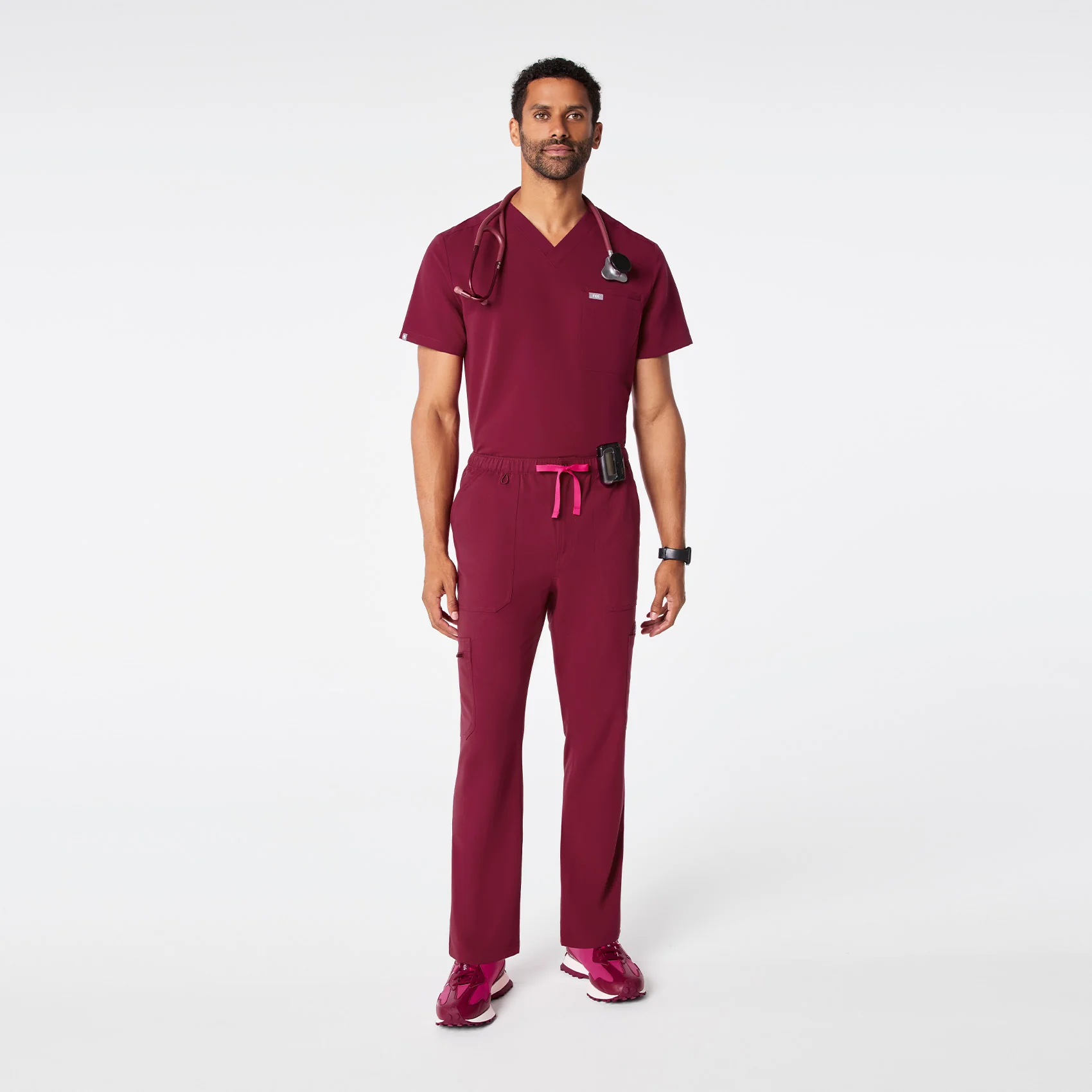 men's Deep Cranberry Cairo - Cargo Scrub Pant™ - Image 2
