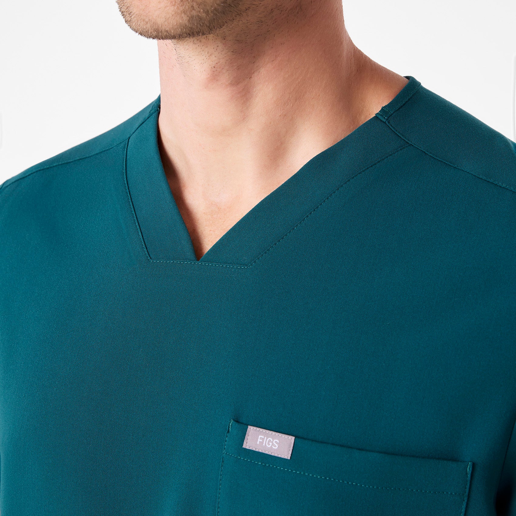 men's Caribbean Blue Chisec - Three-Pocket Scrub Top™ - Image 5