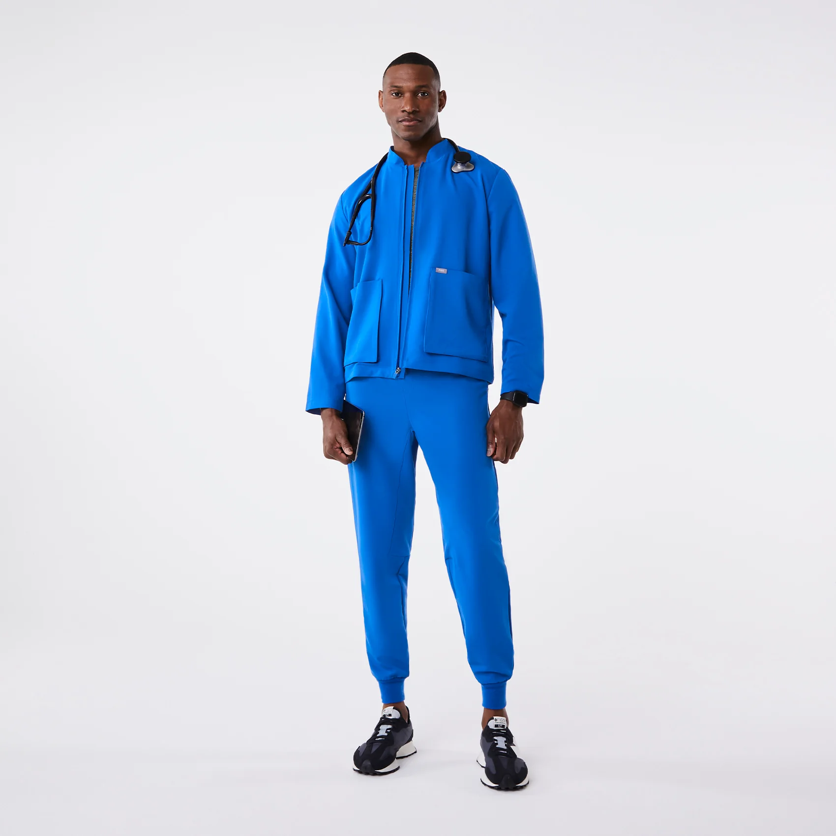 men's Royal Blue Denver - Scrub Jacket - Image 2