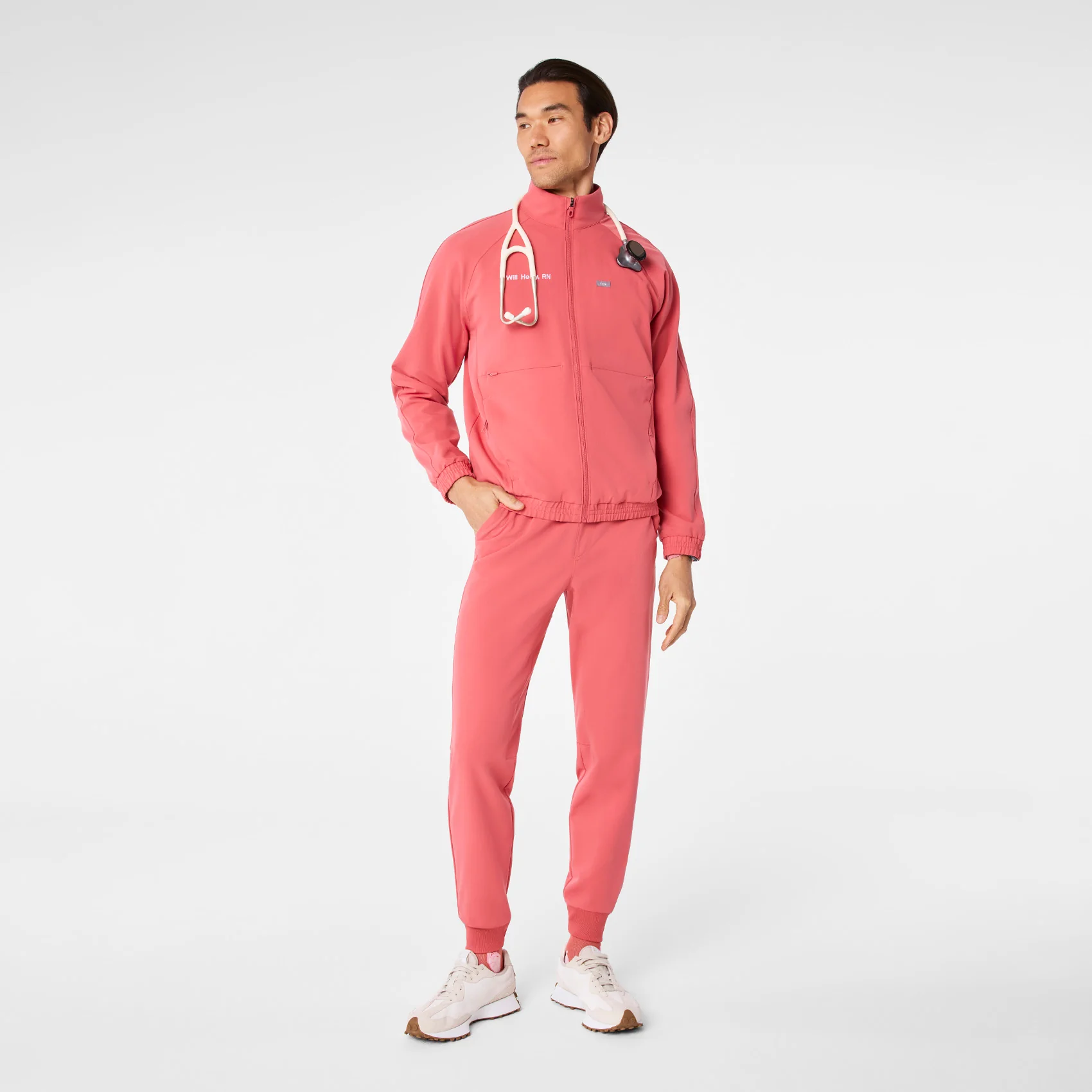 men's Pulmonary Pink Cobaki - Scrub Jacket - Image 2