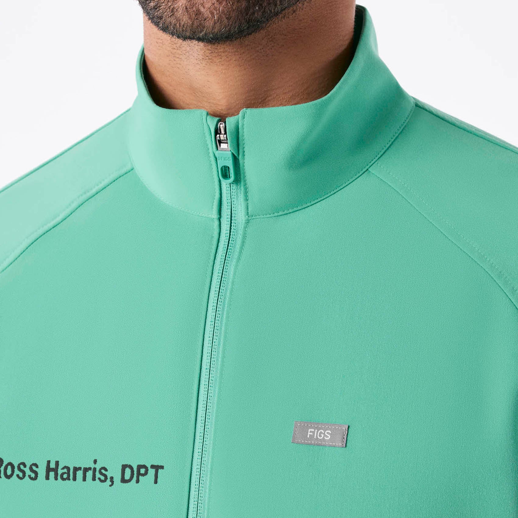 men's Surgical Green Cobaki - Scrub Jacket - Image 5