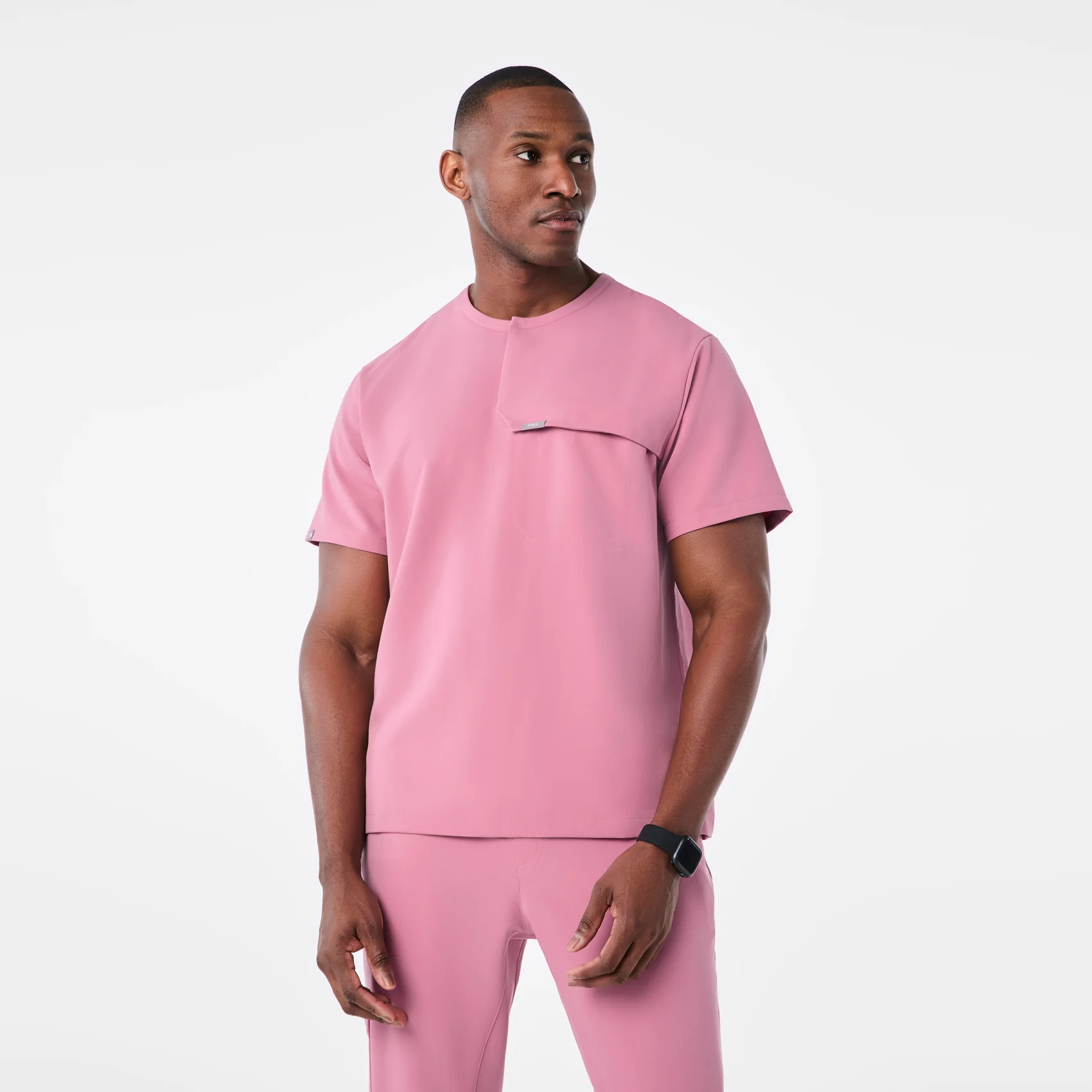 men's Chalk Pink Corfield - Henley Scrub Top