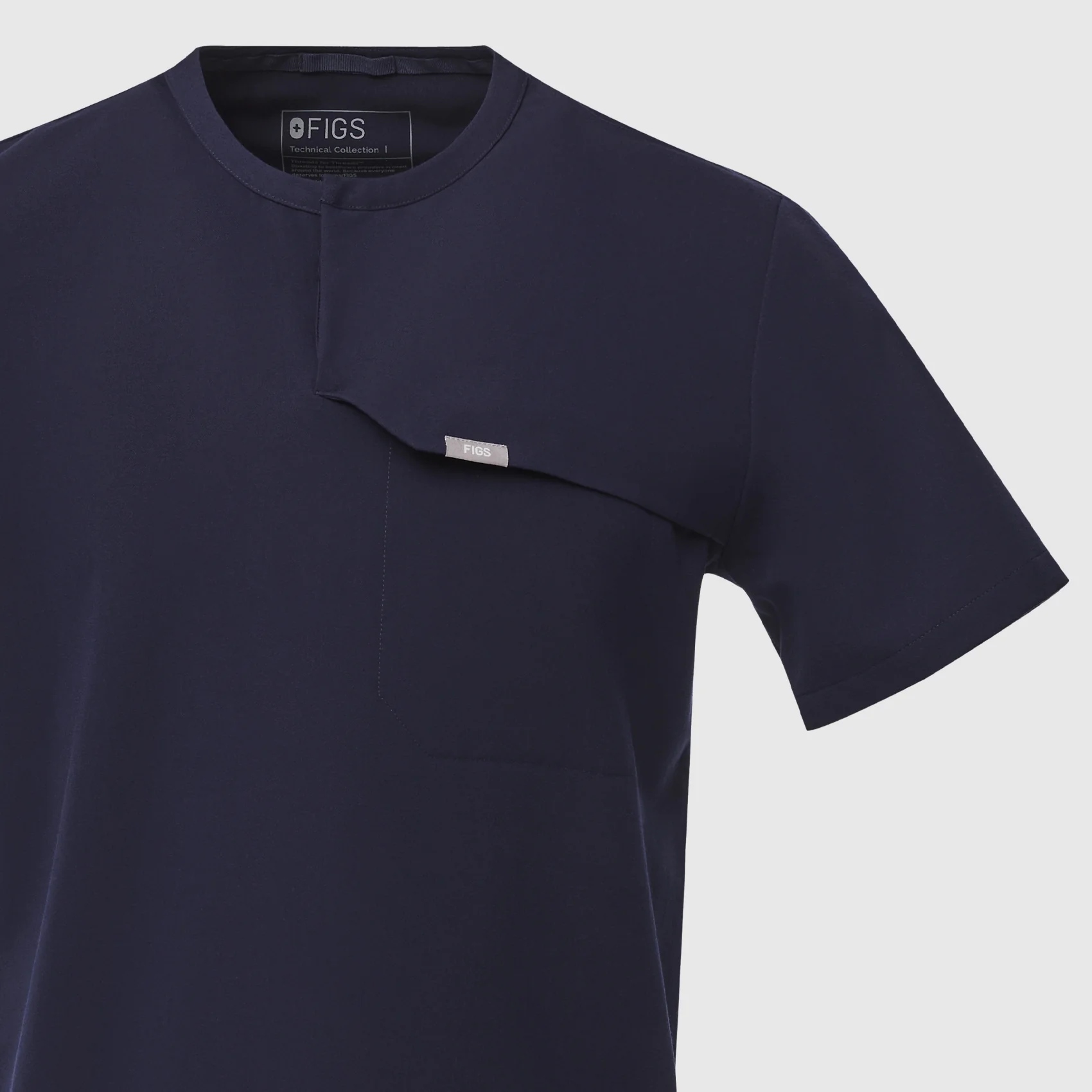 men's Ceil Blue Corfield - Henley Scrub Top - Image 9