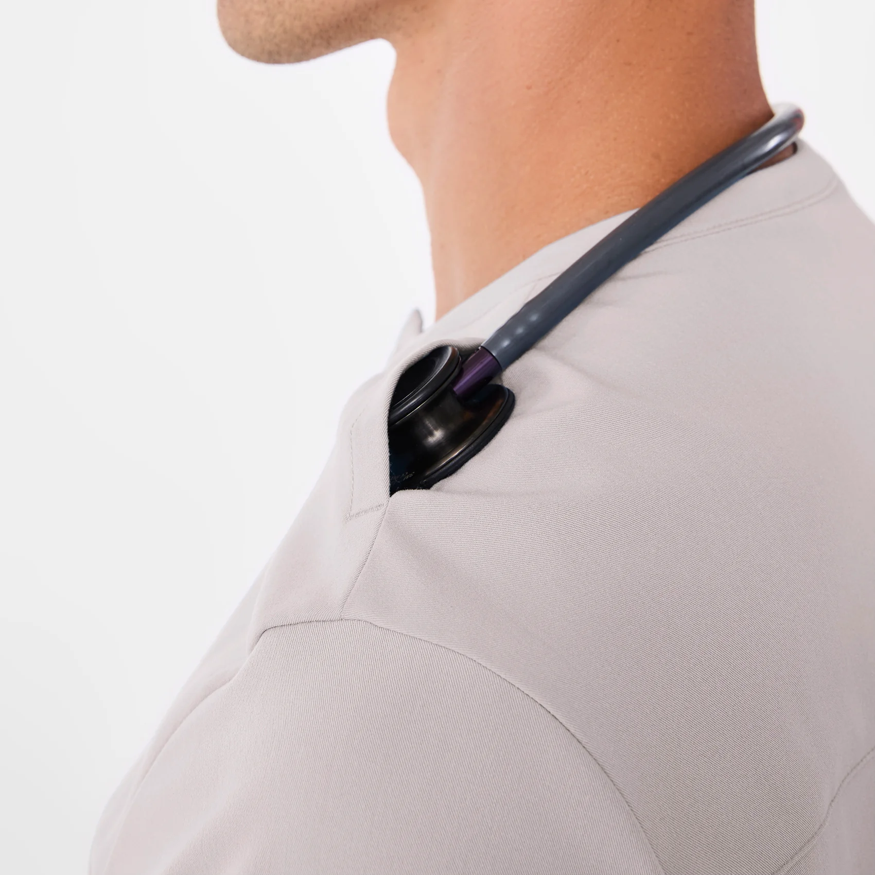 men's Slate Corfield - Henley Scrub Top - Image 5