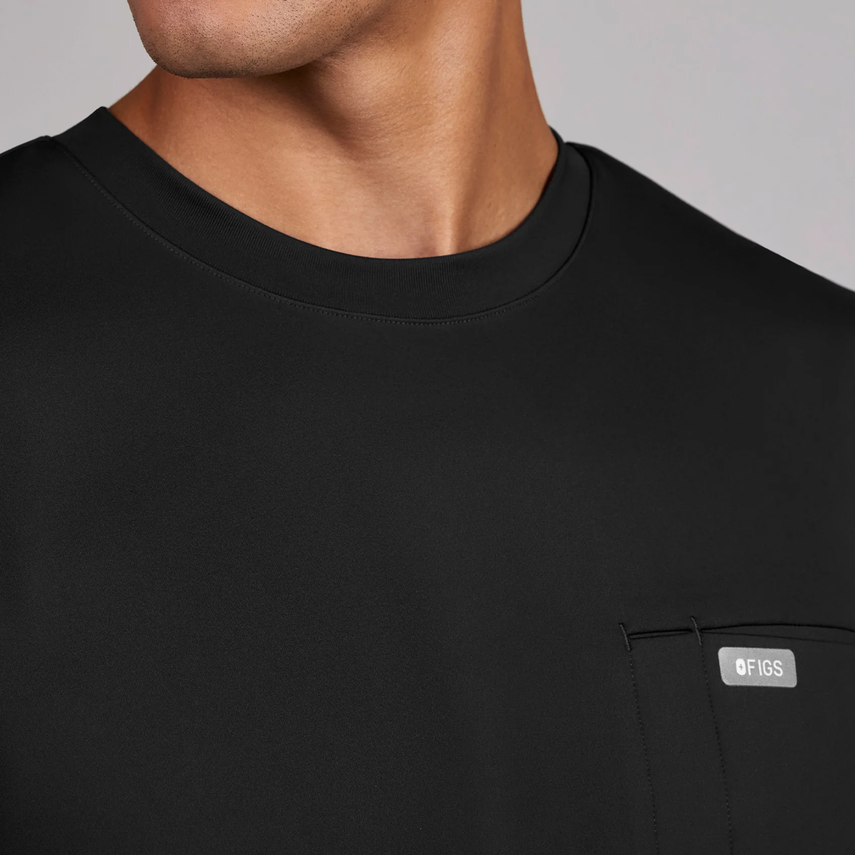 men's Black Darien FORMx - Crewneck Scrub Top - Image 6