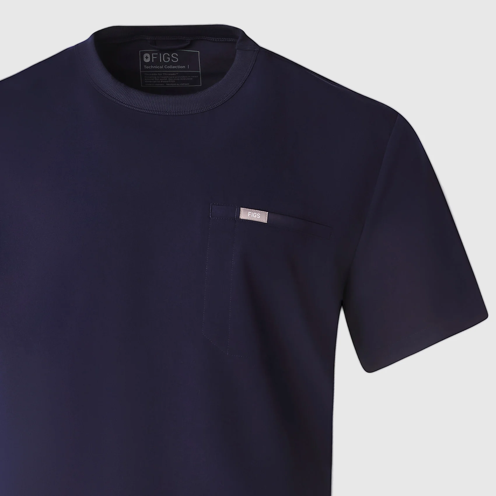 men's Black Easton Relaxed - Crewneck Scrub Top - Image 9