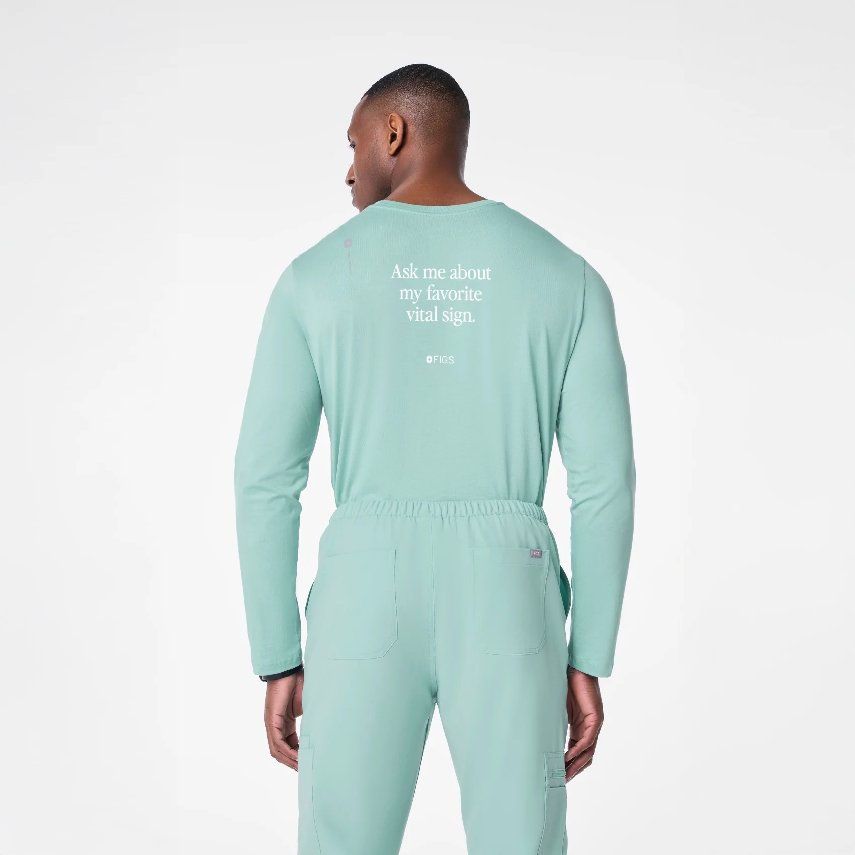 men's Seaglass Favorite Vital Sign Supersoft - Longsleeve Underscrub - Image 6