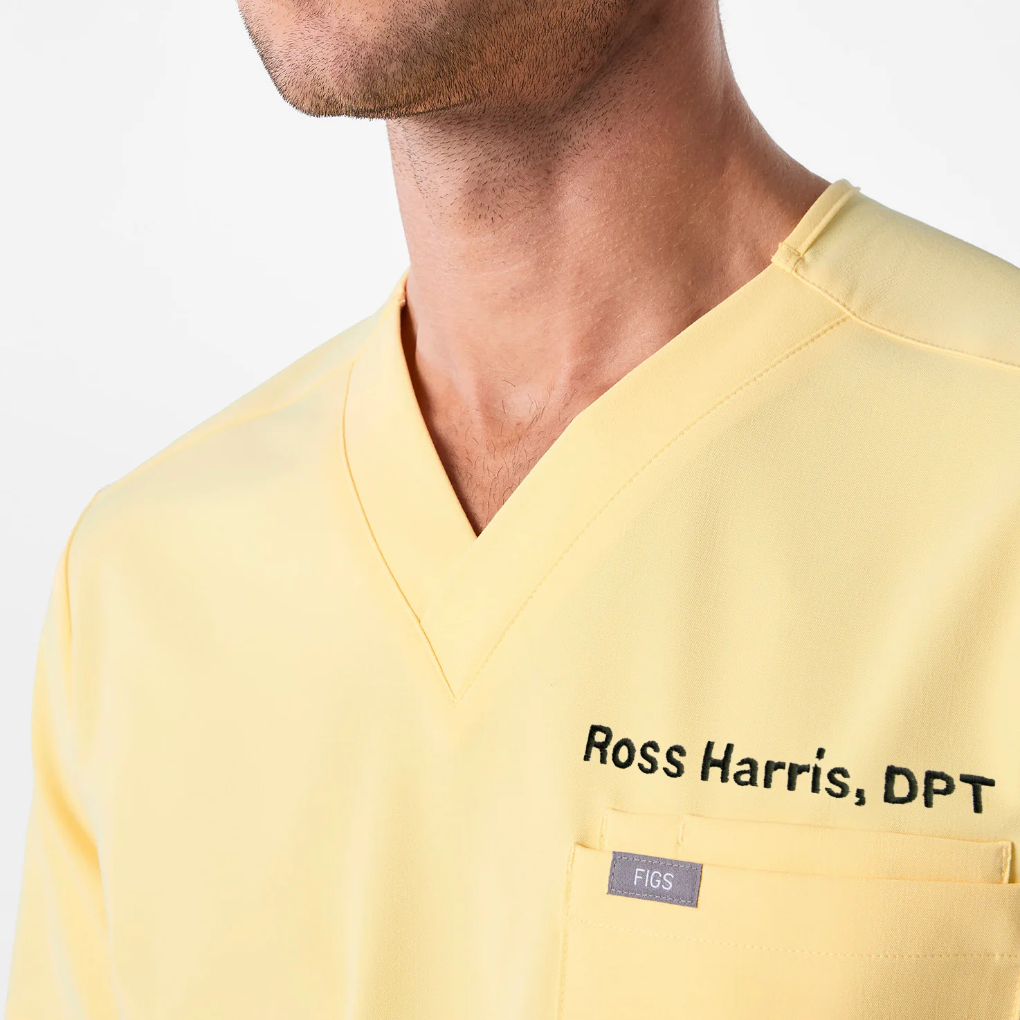 men's Butter Yellow Leon - Three-Pocket Scrub Top™ - Image 5