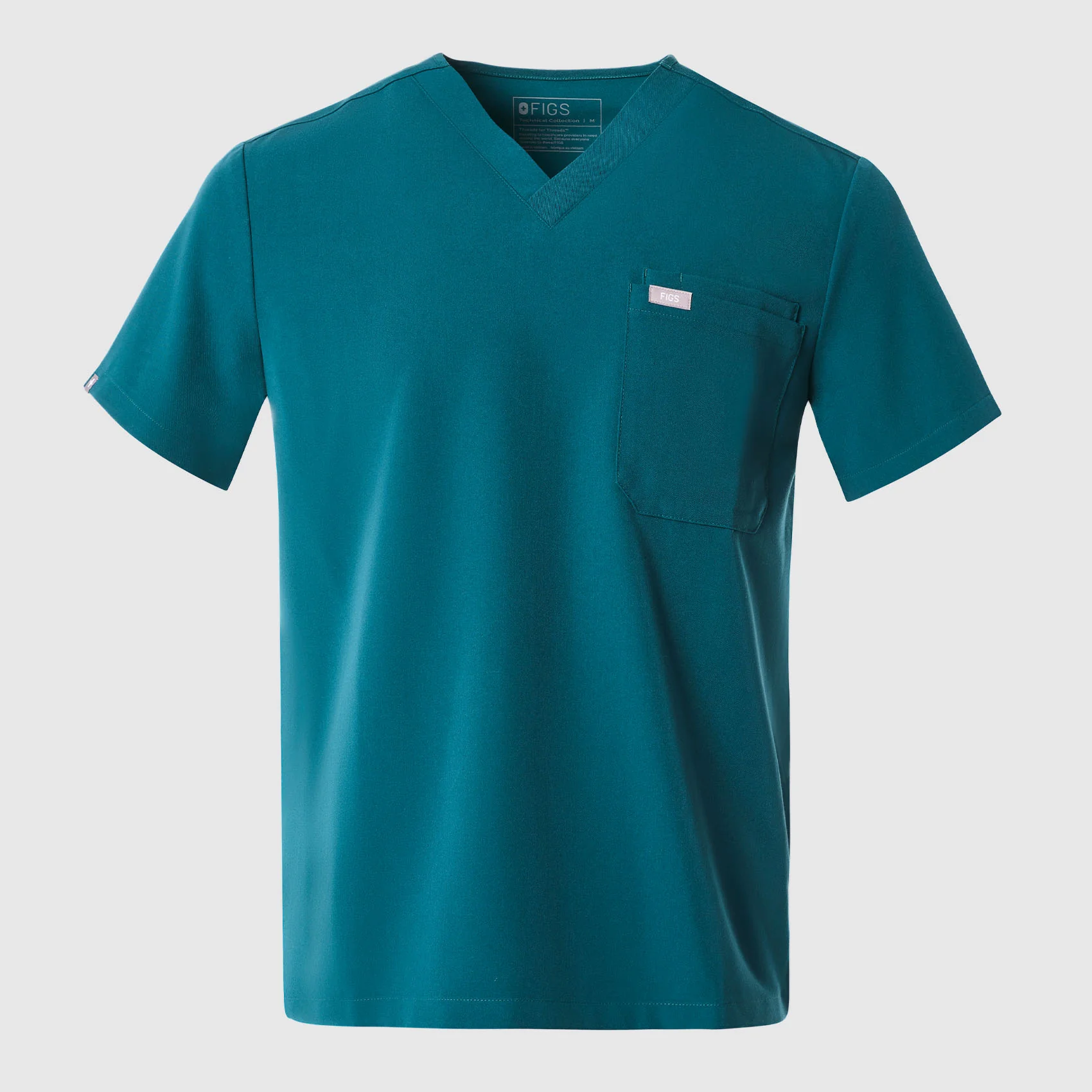 men's Caribbean Blue Leon - Three-Pocket Scrub Top™ - Image 7