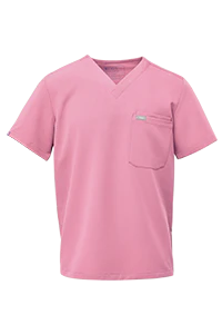 men's Chalk Pink Leon - Three-Pocket Scrub Top™ - Image 8