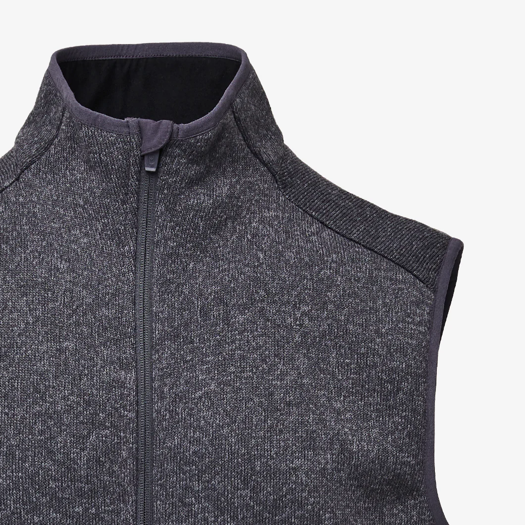 men's Heathered Dark Charcoal On-Shift™ Sweater Knit Vest - Image 11