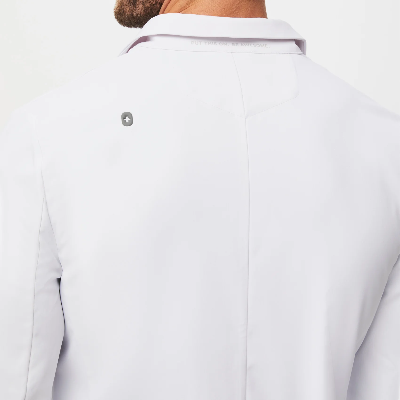 Men's White Harlem - Slim Long Lab Coat - Image 5