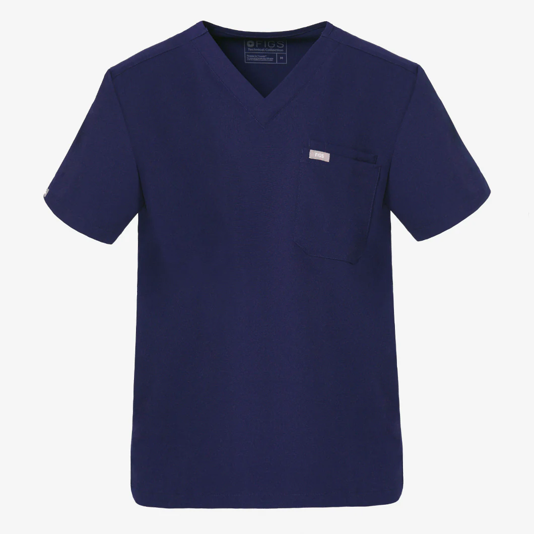 men's Navy Leon™- Three-Pocket Scrub Top (3XL - 6XL) - Image 6