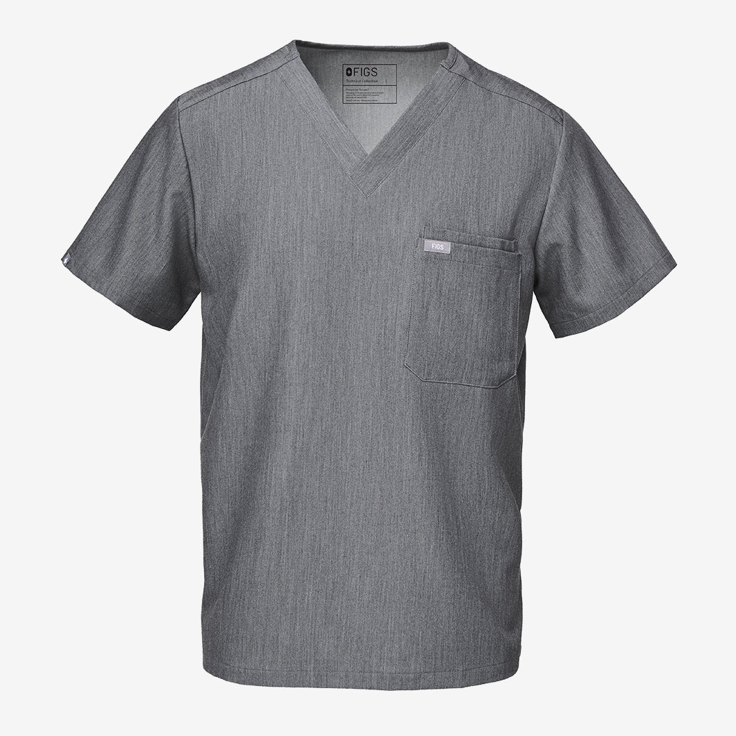Men's Charcoal Leon™ - Three-Pocket Scrub Top - Image 7