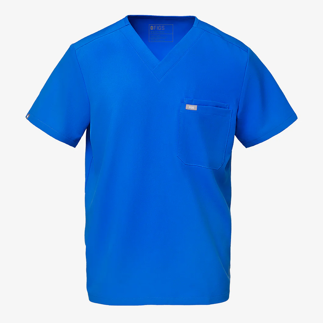 Men's Royal Blue Leon™ - Three-Pocket Scrub Top - Image 8