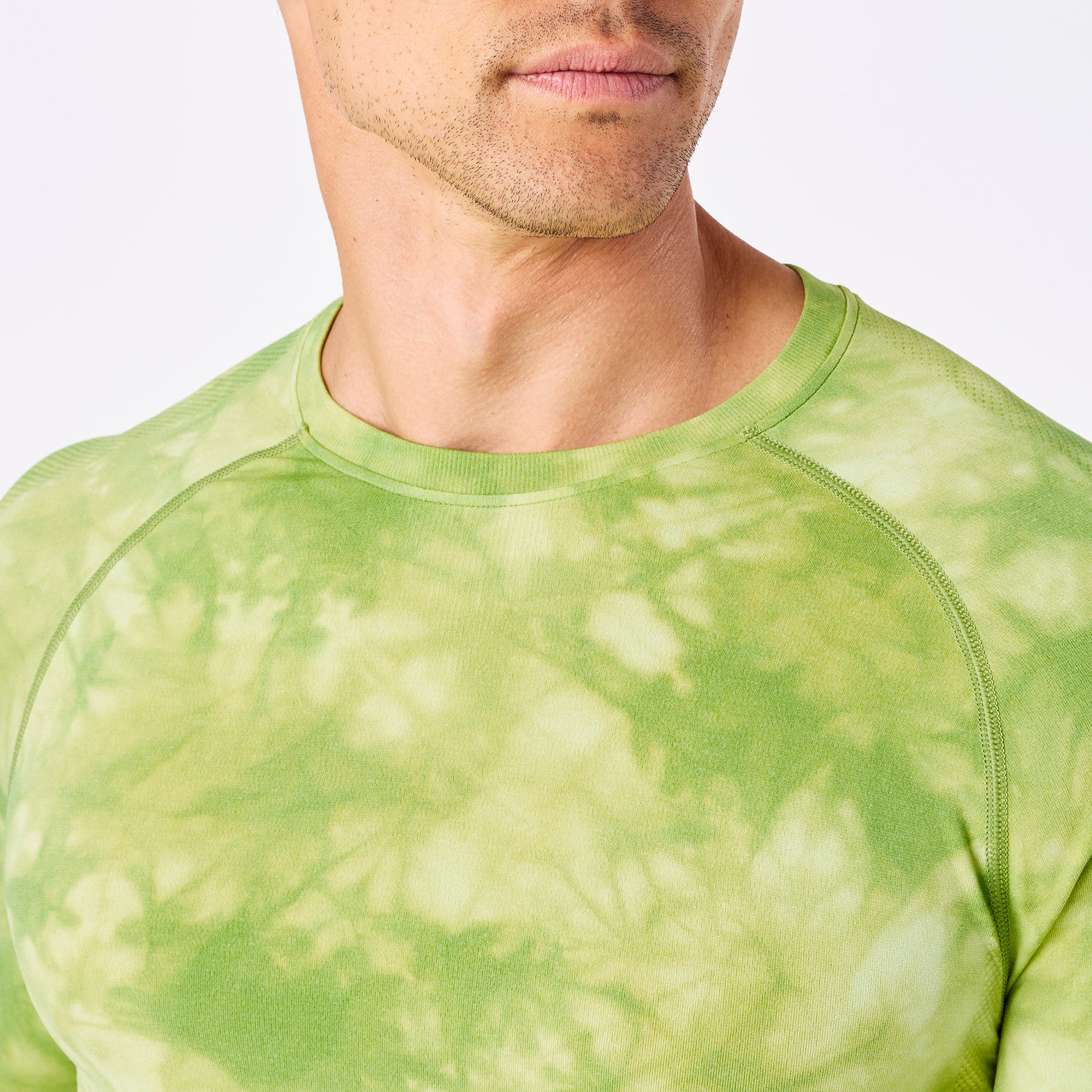 men's Tie Dye Matcha Makato Seamless - Longsleeve Underscrub - Image 6