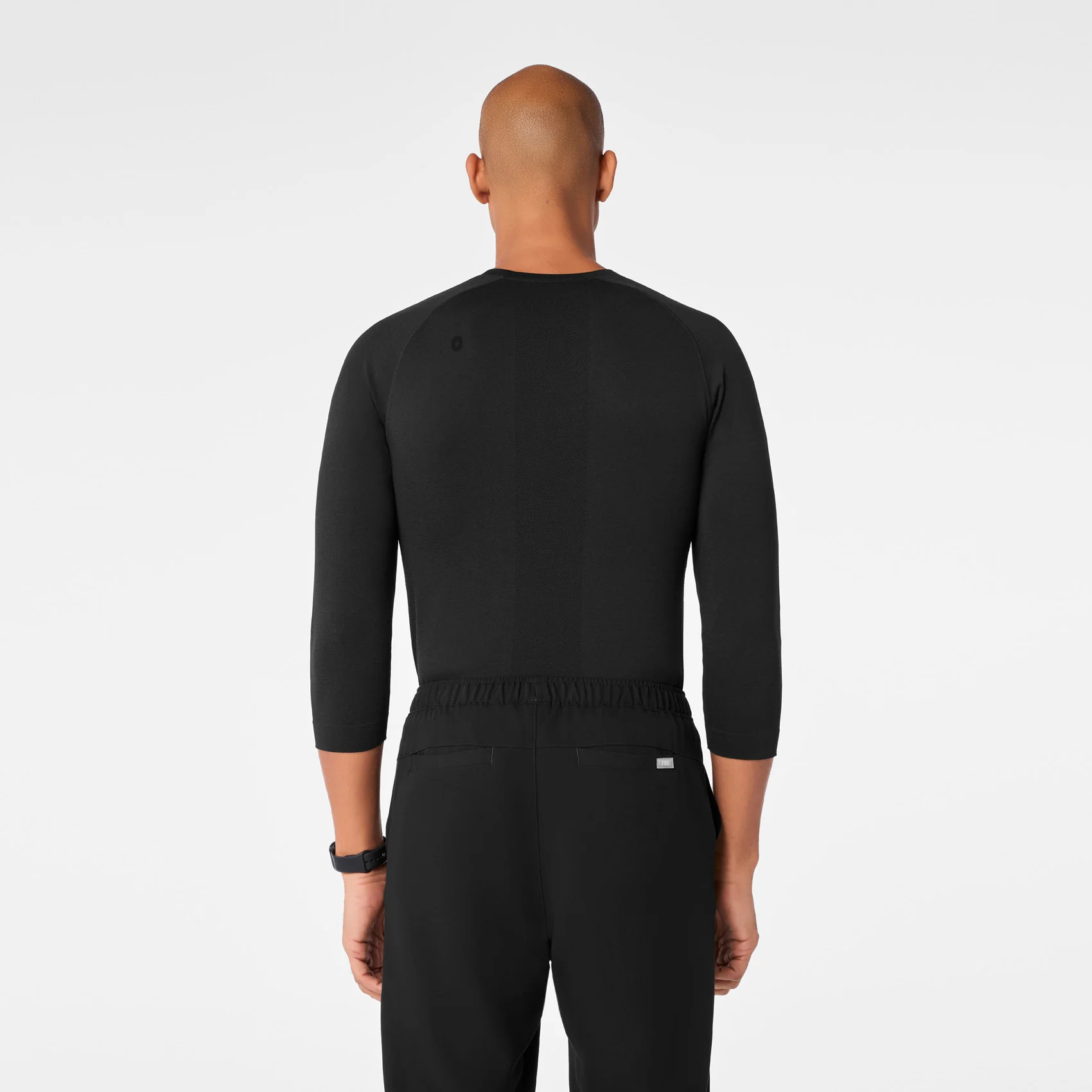men's Black Makato Seamless ¾ Sleeve - Underscrub - Image 4