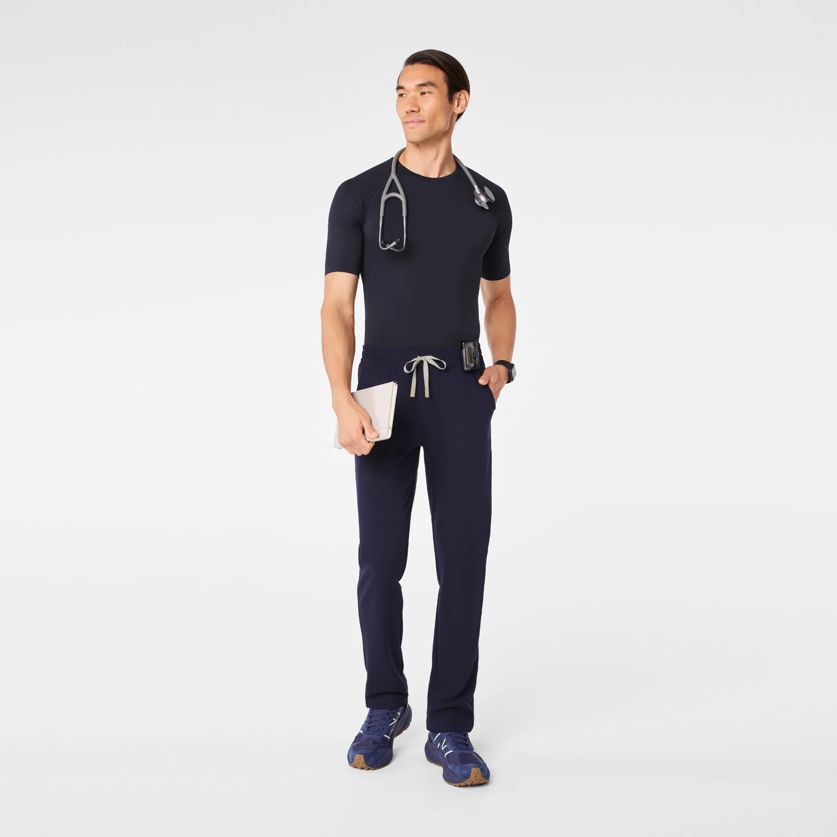 men's Navy Makato Seamless - Shortsleeve Underscrub - Image 2