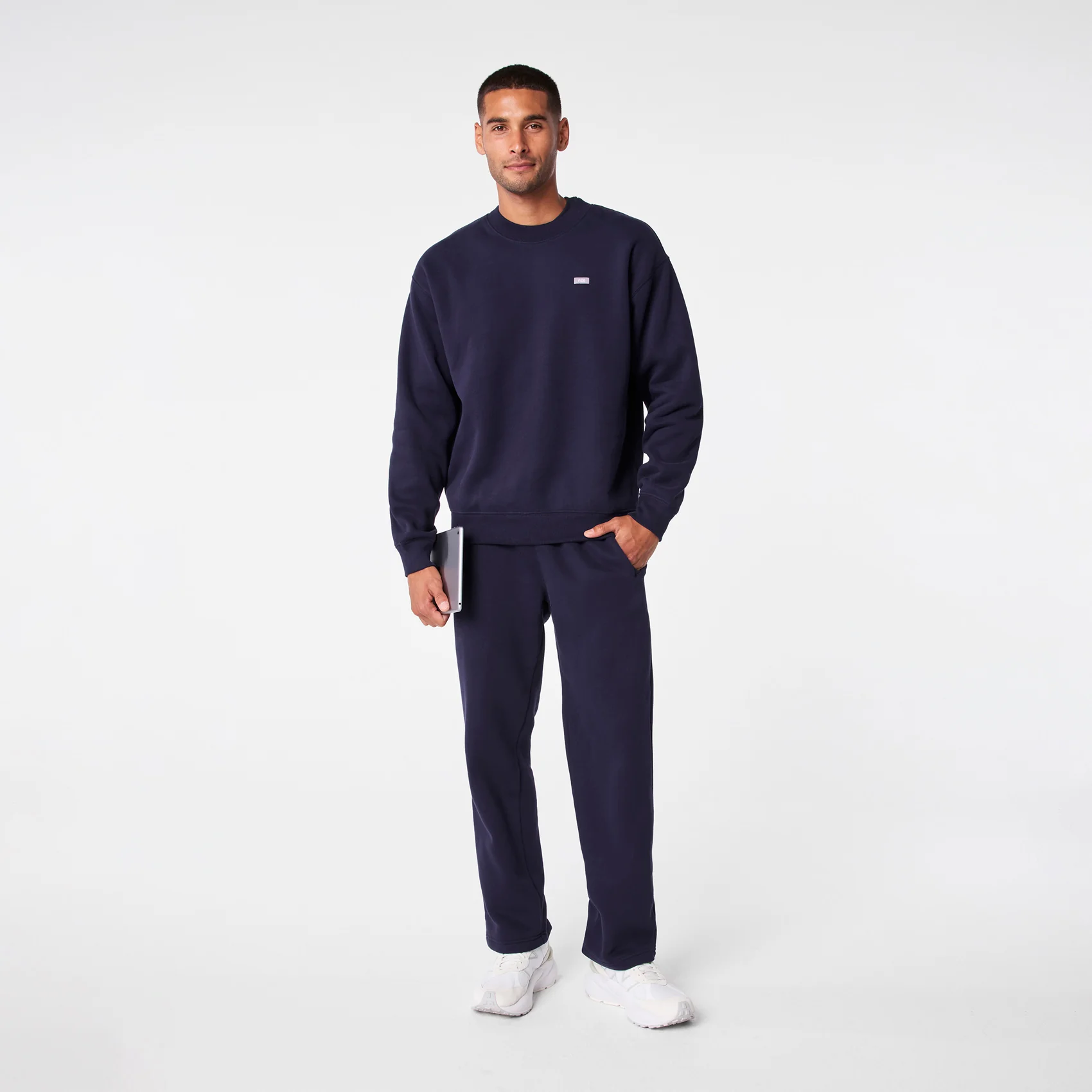 men's Navy Off-Shift Relaxed - Crewneck Sweatshirt™ - Image 2