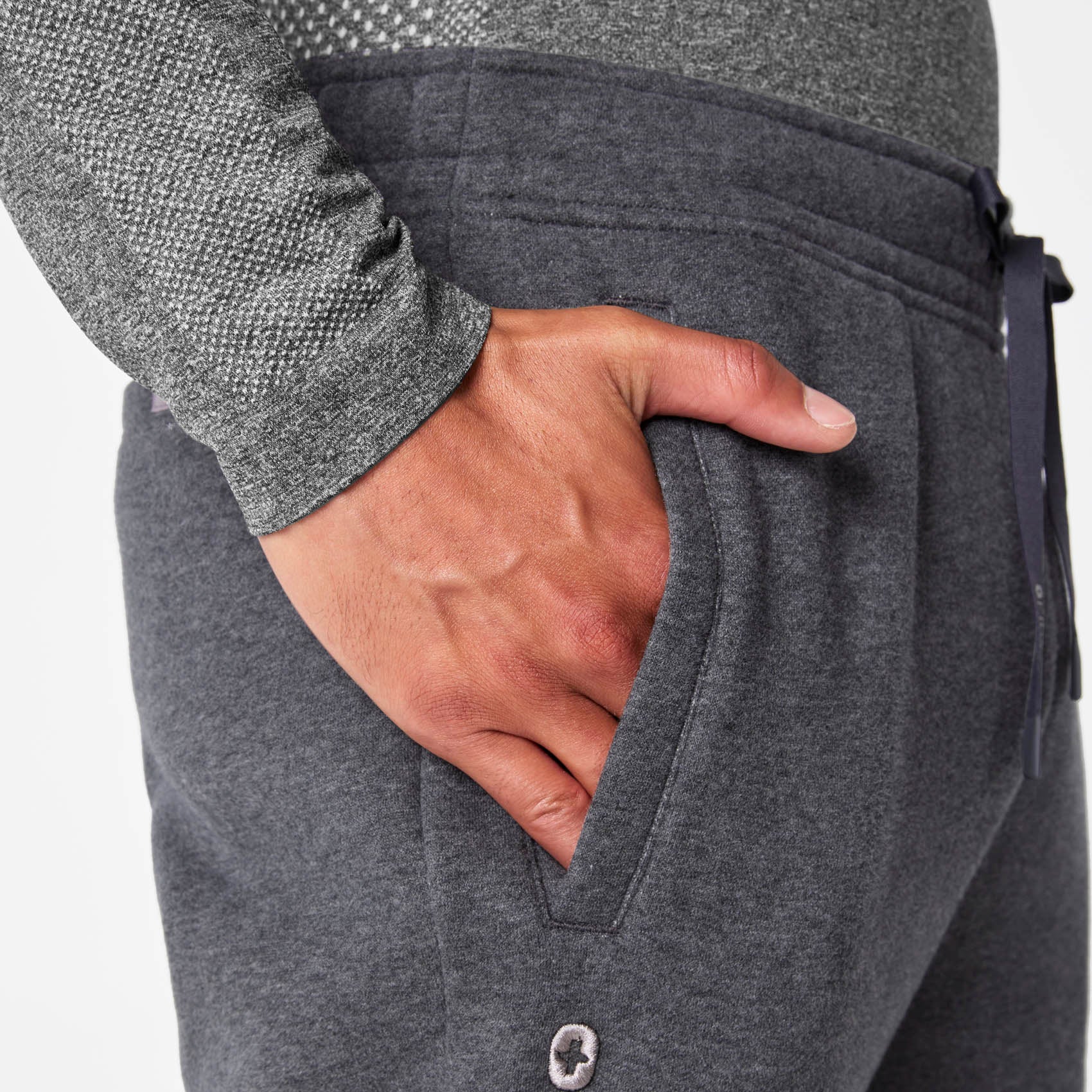 men's Charcoal Heather Grey Off-Shift Relaxed - Jogger Sweatpant™ - Image 6