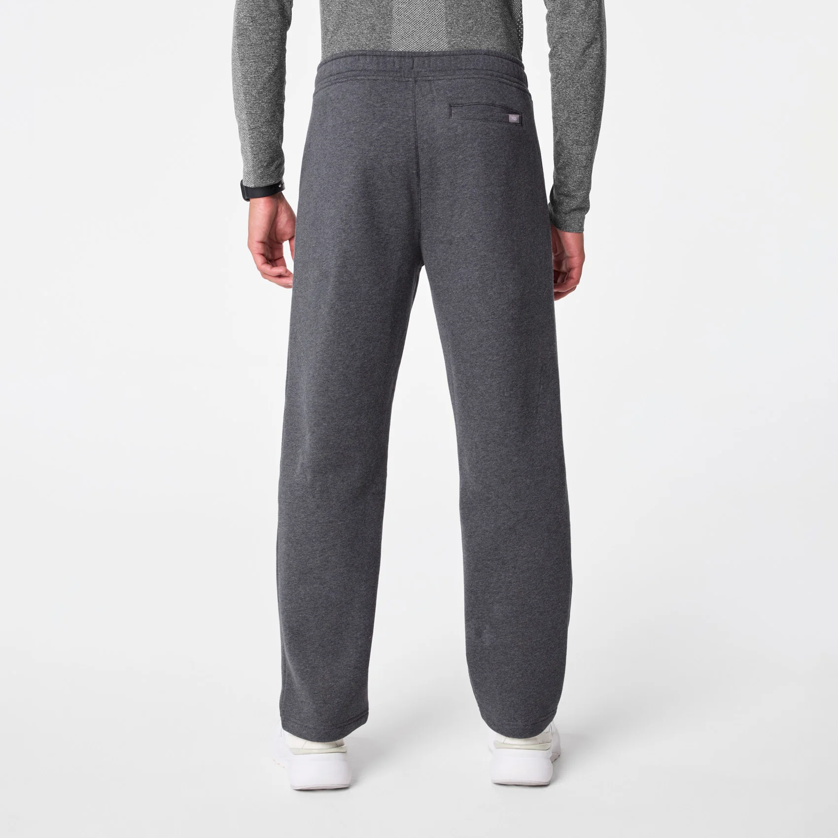men's Charcoal Heather Grey Off-Shift Straight Leg - Sweatpant™ - Image 4