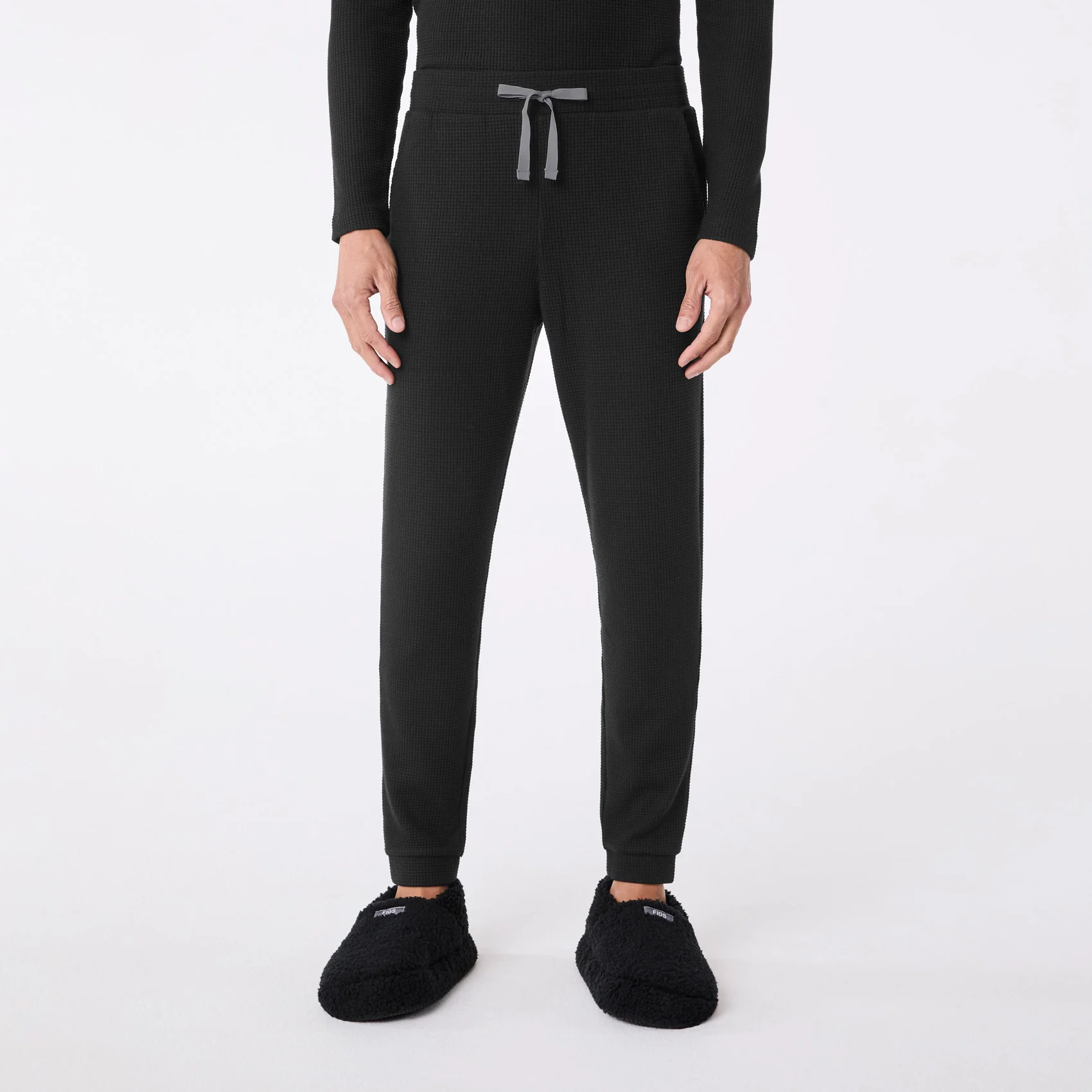 men's Black Off-Shift Waffle - Jogger Sweatpant™