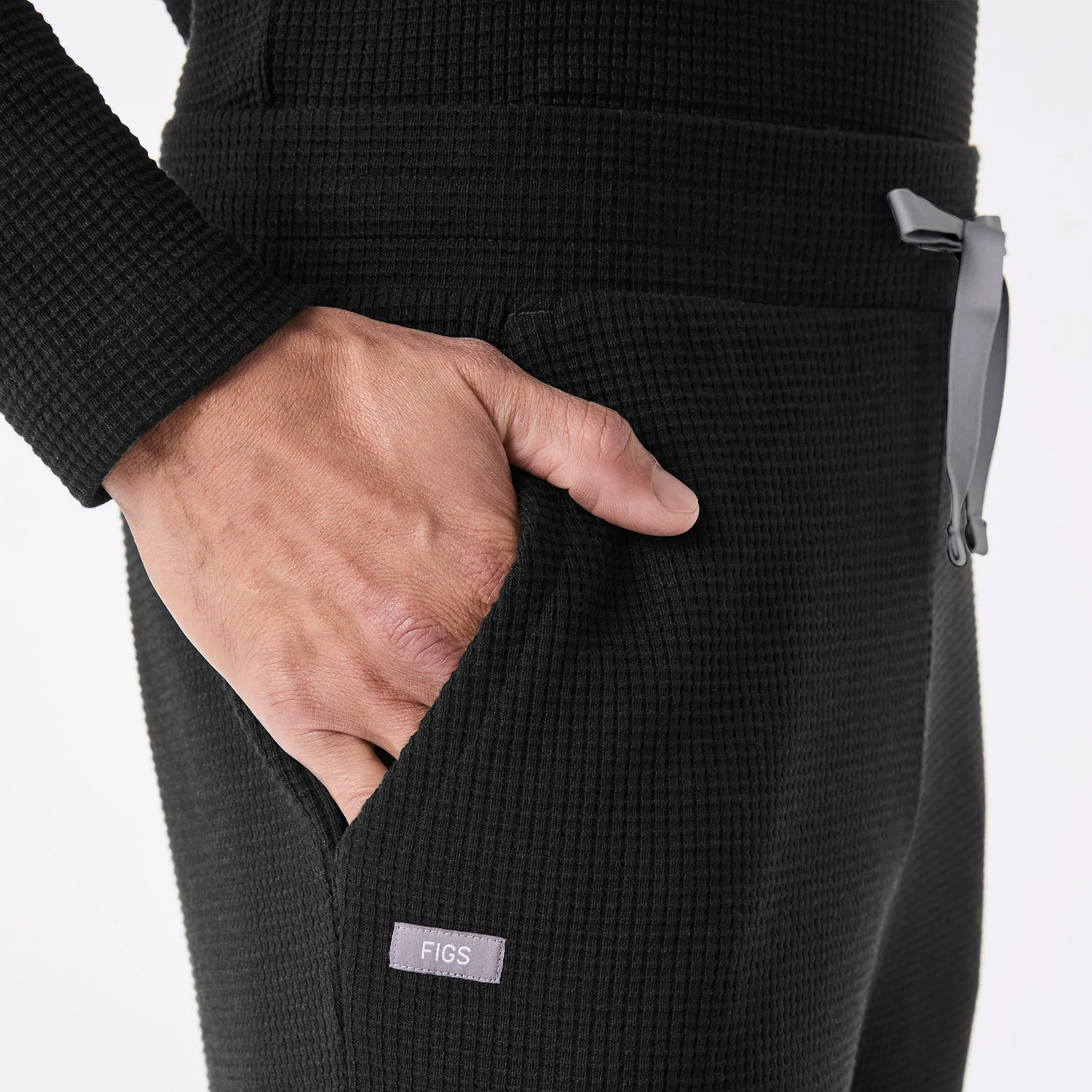 men's Black Off-Shift Waffle - Jogger Sweatpant™ - Image 6