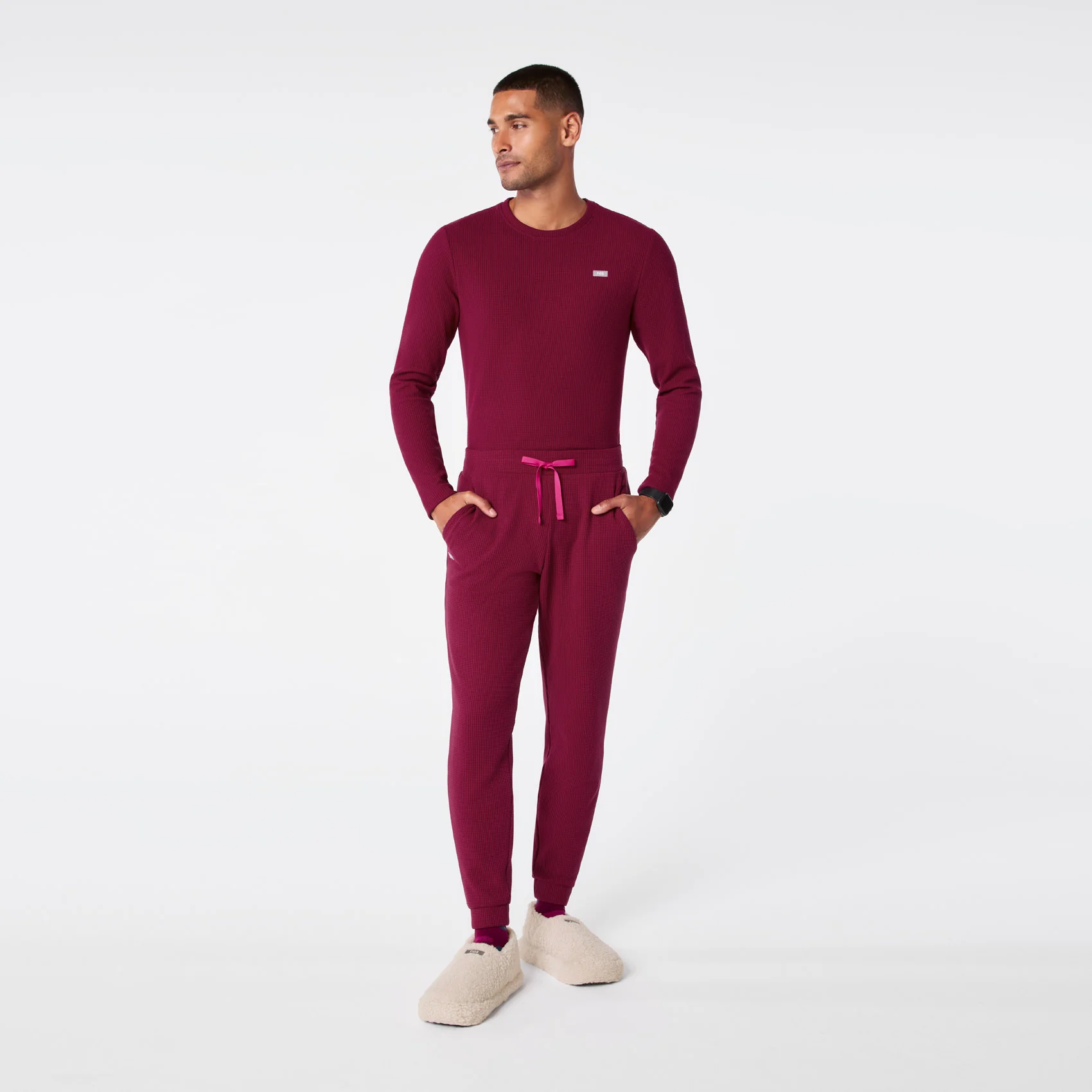 men's Deep Cranberry Off-Shift Waffle - Jogger Sweatpant™ - Image 2
