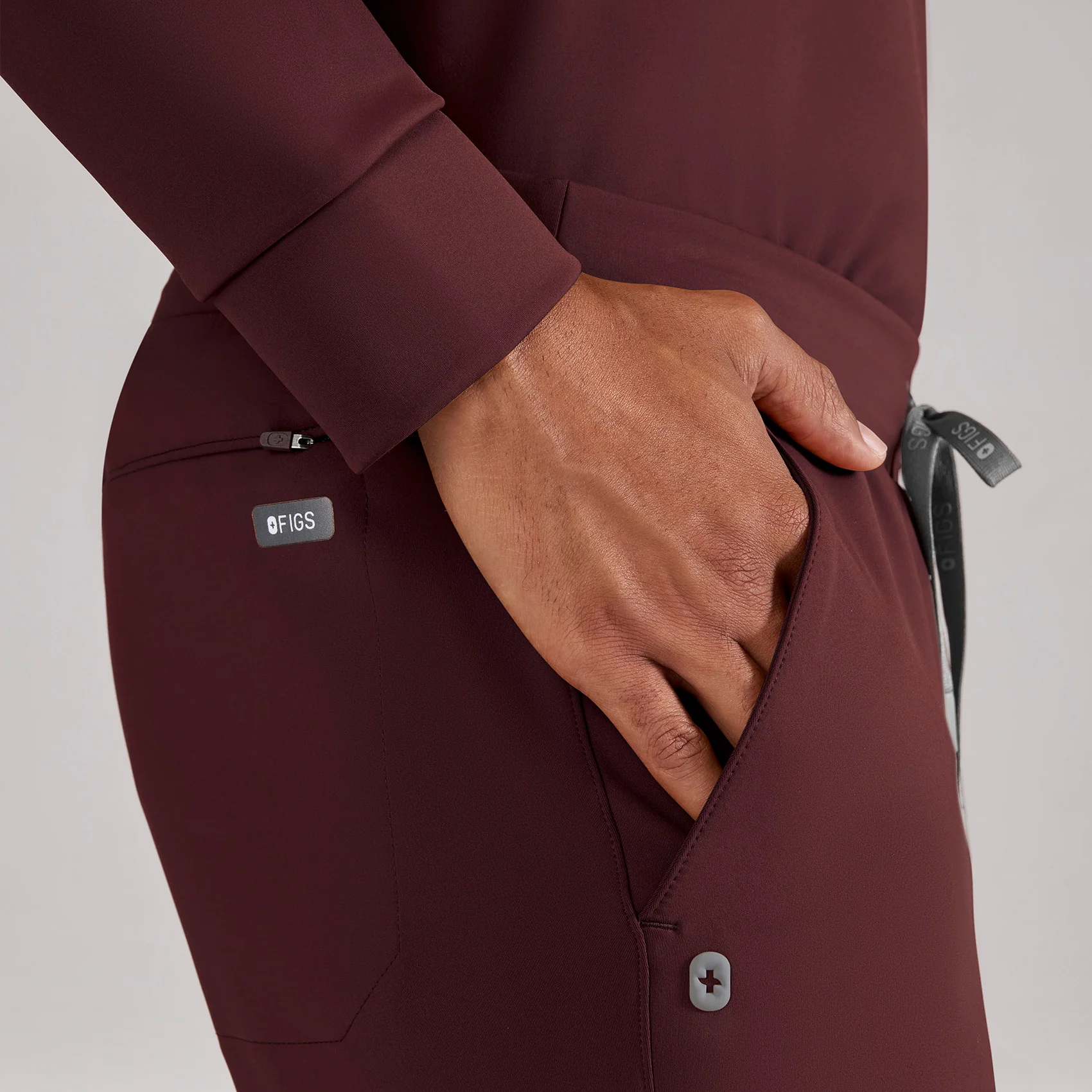 men's Burgundy Pierre FORMx Slim Tapered - Scrub Pant™ - Image 7