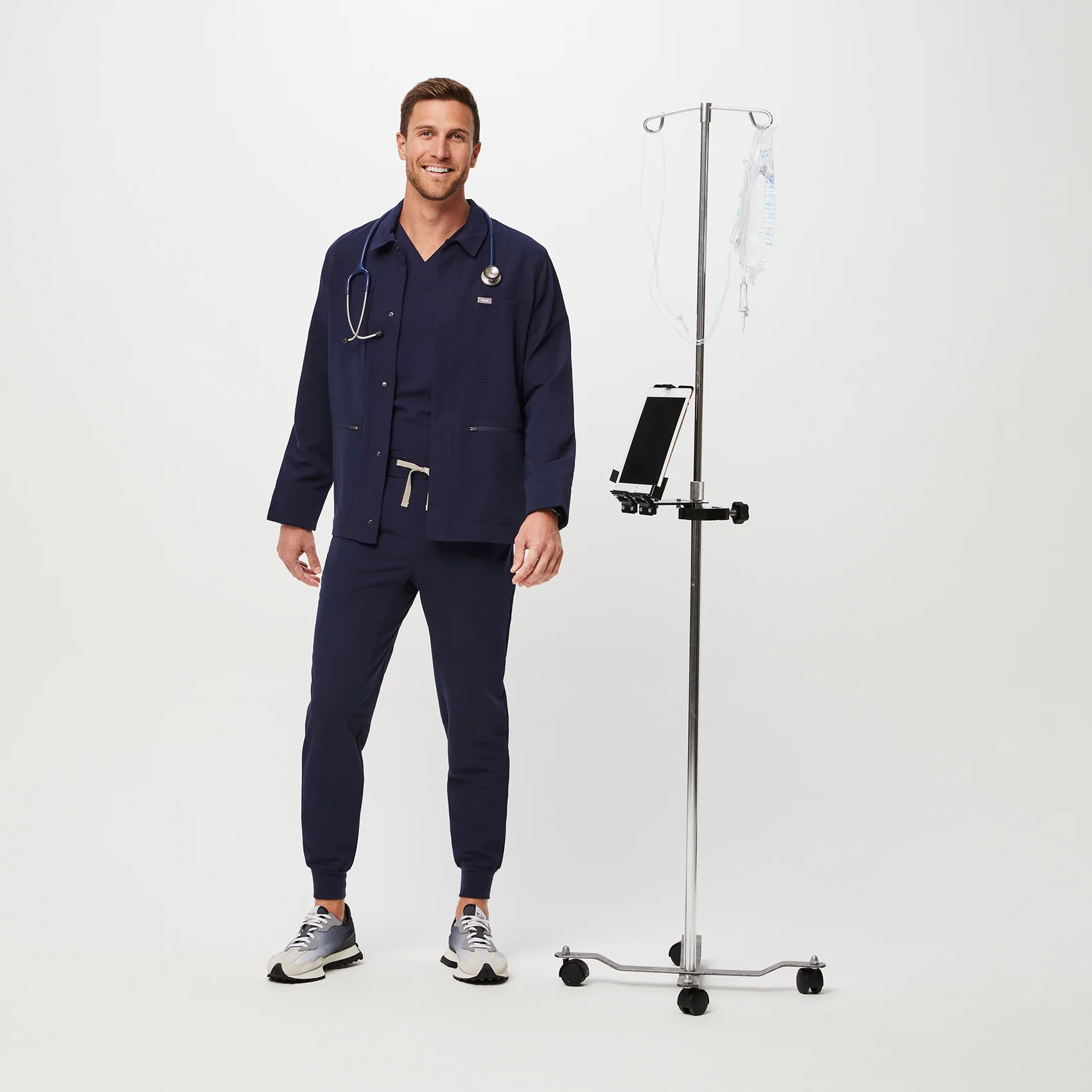 men's Navy Reed - Scrub Jacket - Image 2