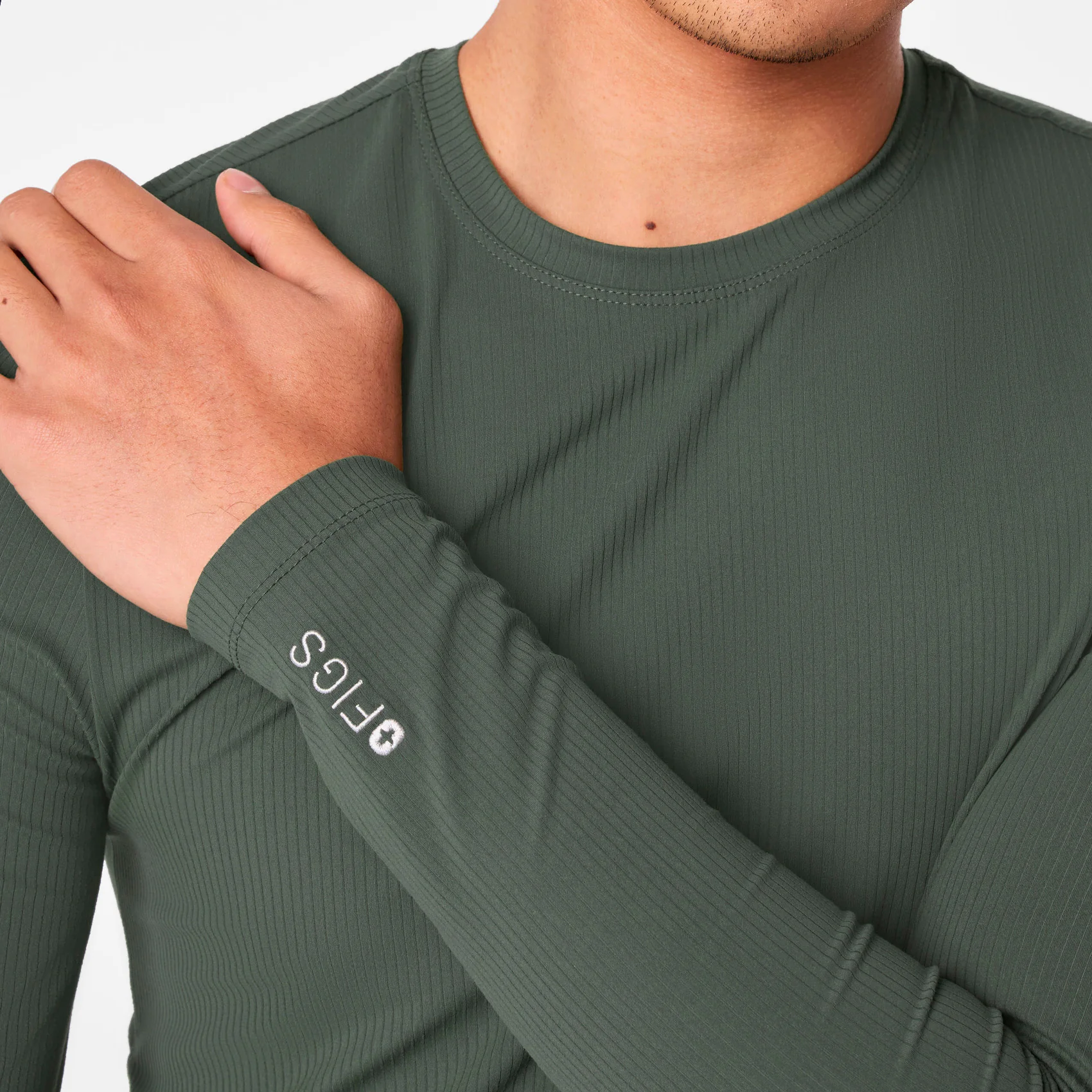 men's Moss Ribbed - Longsleeve Underscrub - Image 7