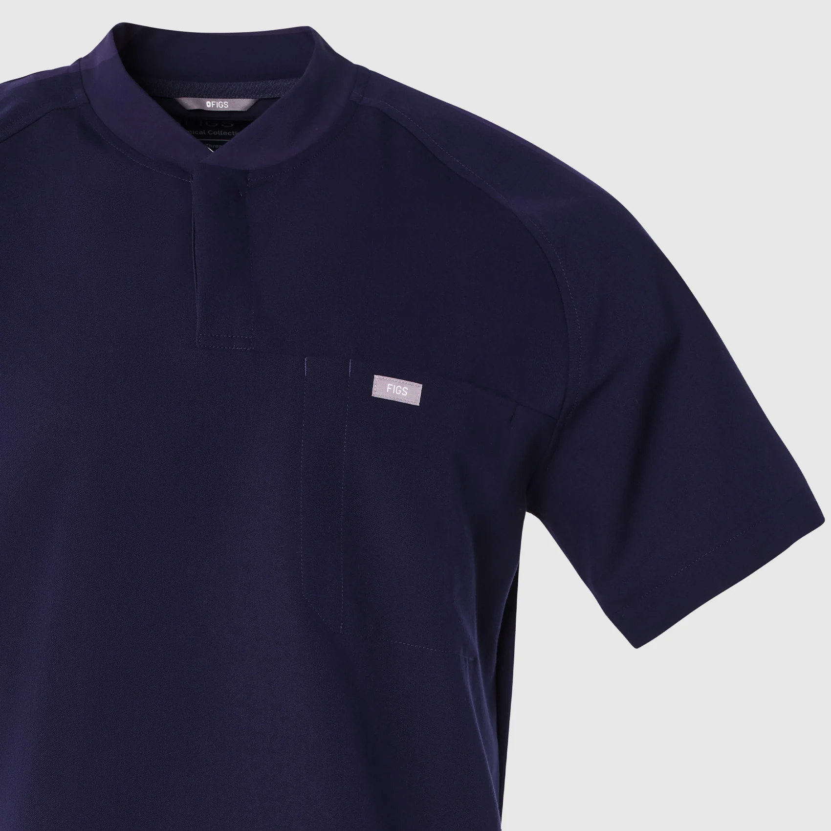 men's Black Stratton Henley - Shortsleeve Scrub Top - Image 10