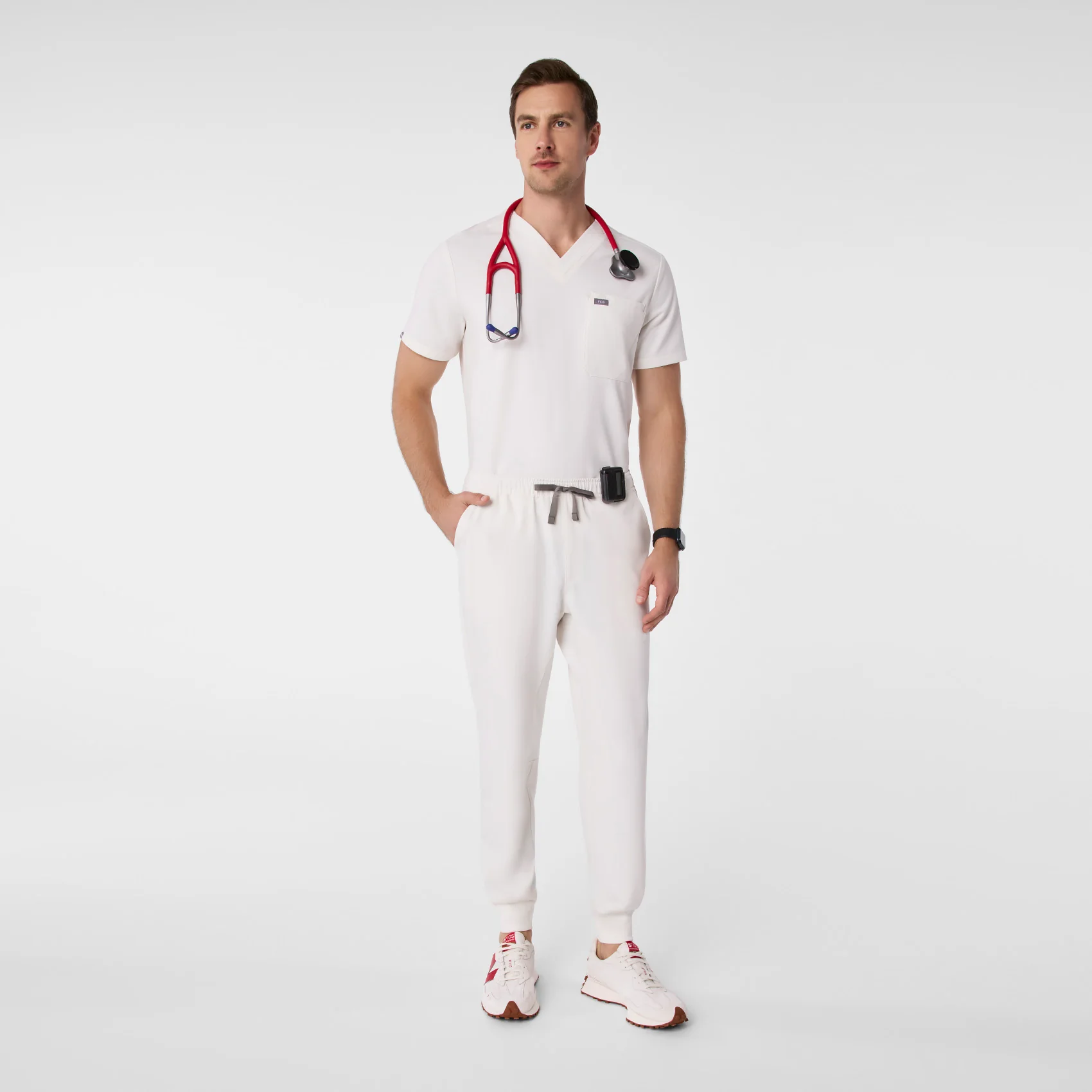 men's Off White Tansen - Short Jogger Scrub Pant™ - Image 2