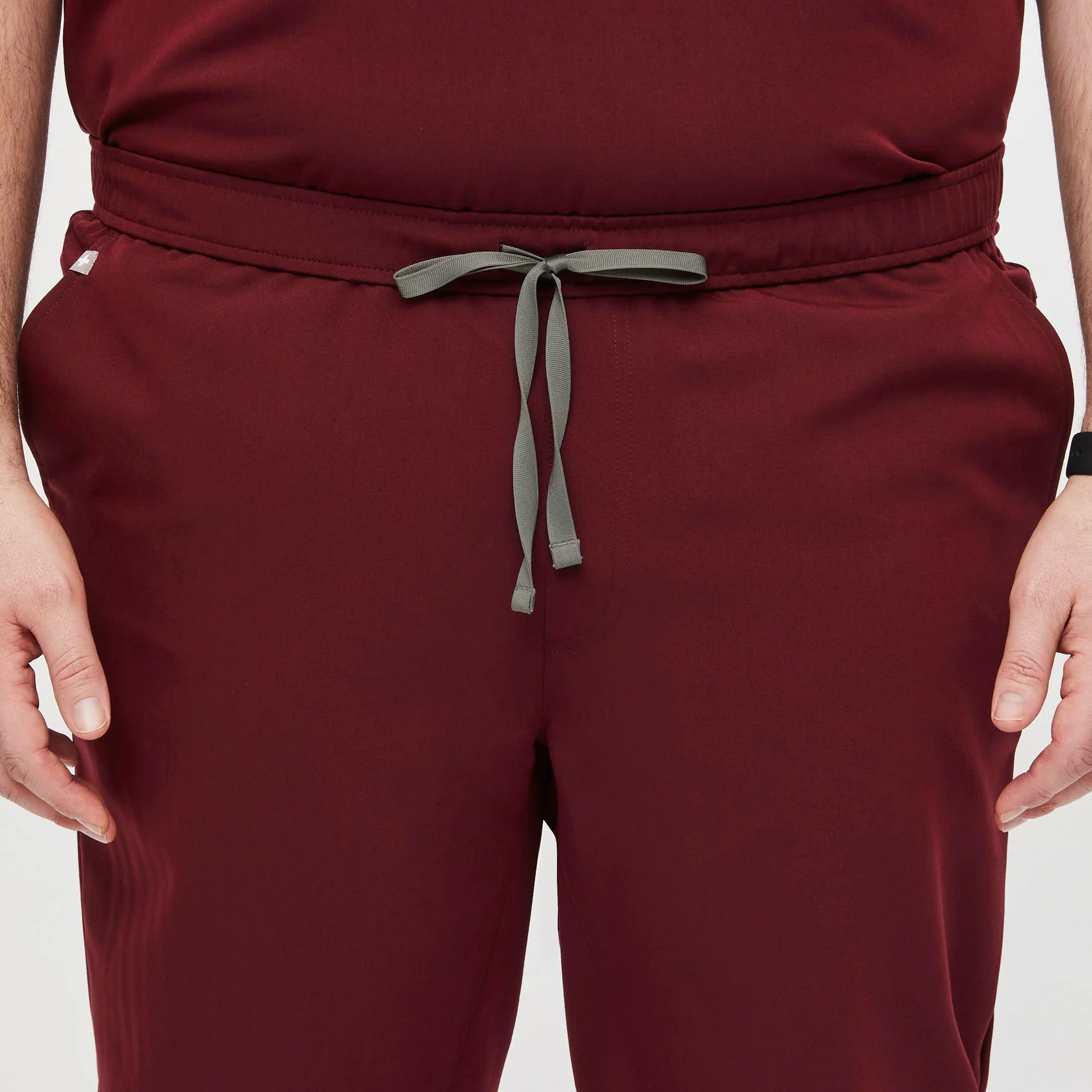 men's Burgundy Tansen™ - Short Jogger Scrub Pants (3XL - 6XL) - Image 5