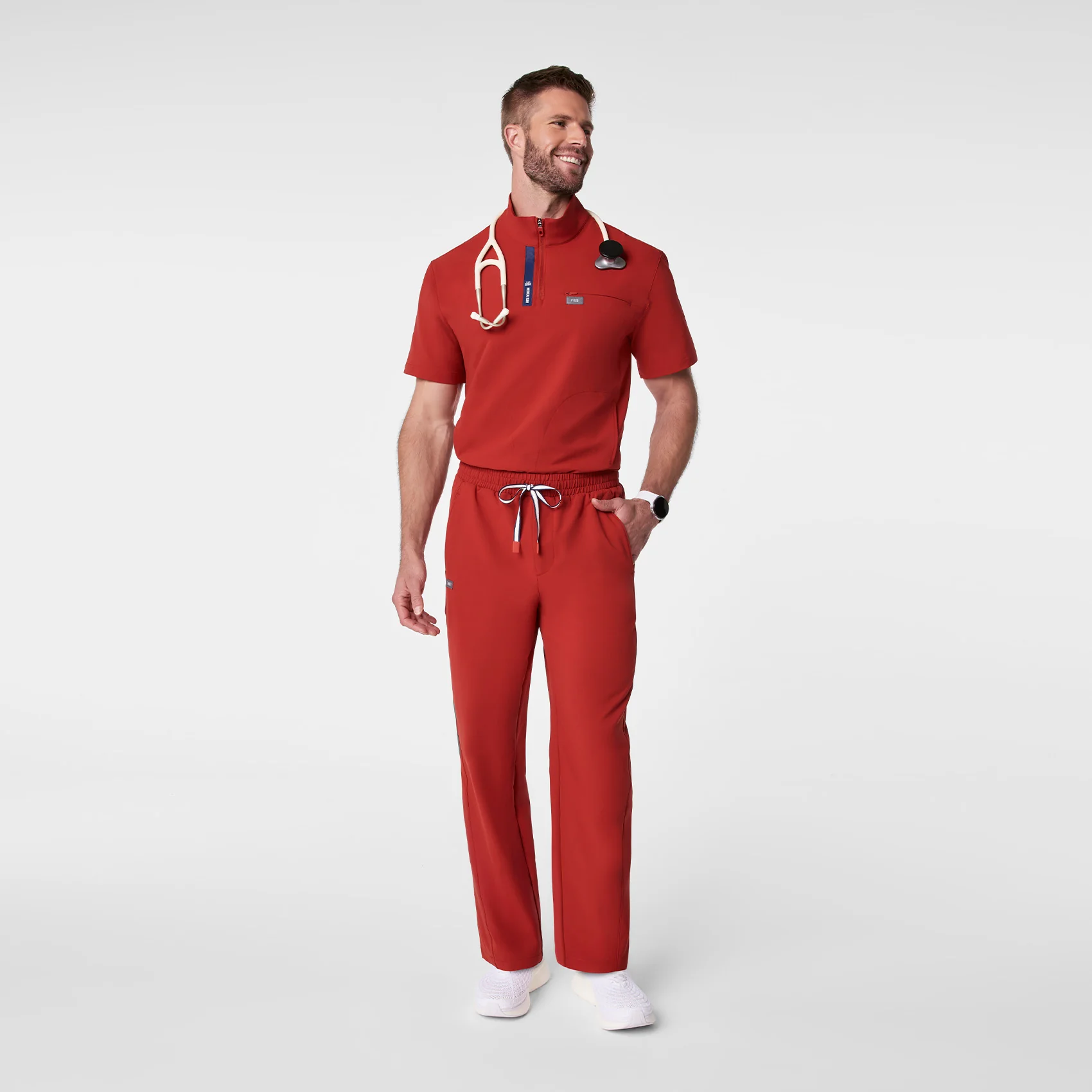 men's Team Usa Red FIGS x Team USA FIBREx Relaxed - Scrub Pant - Image 2