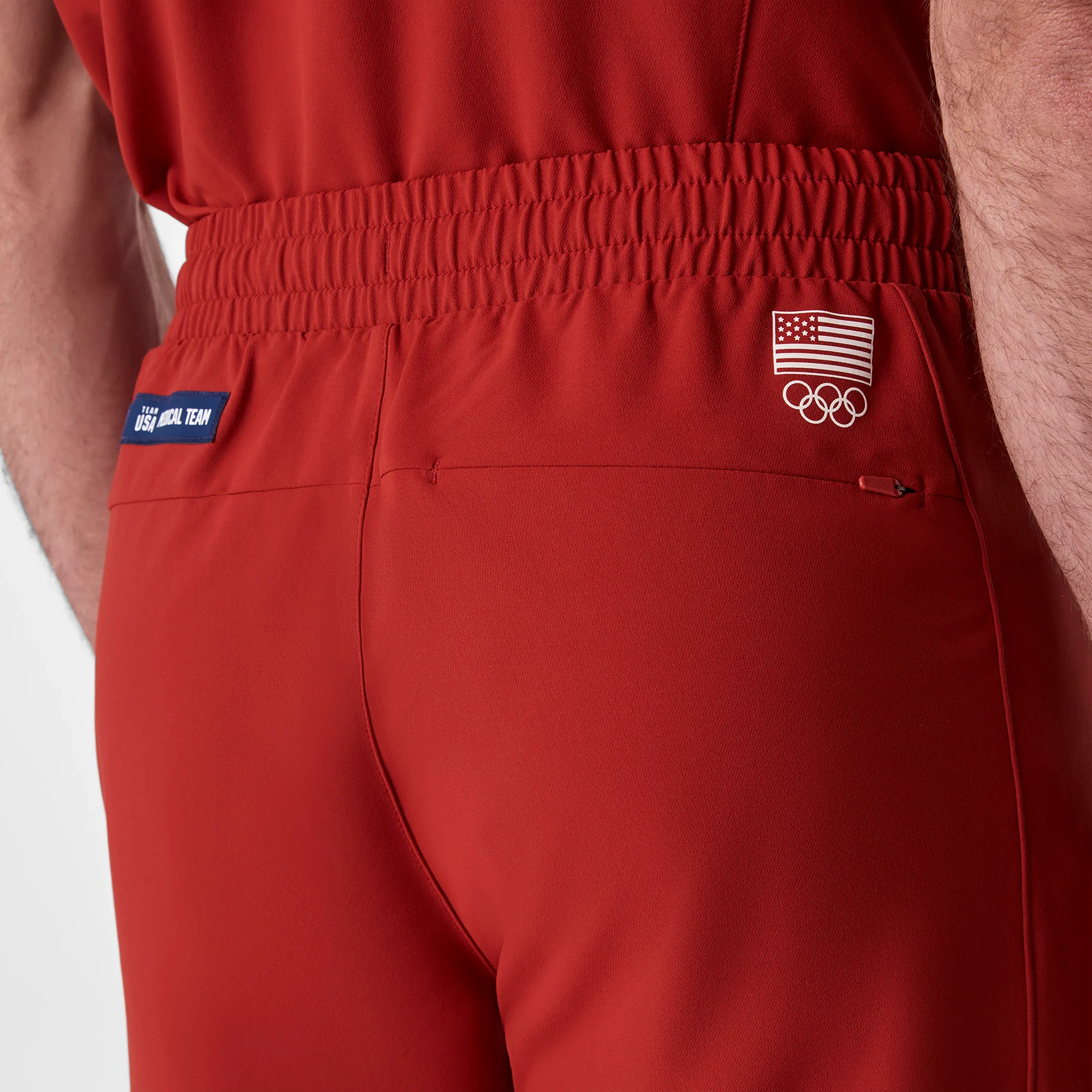 men's Team Usa Red FIGS x Team USA FIBREx Relaxed - Scrub Pant - Image 6