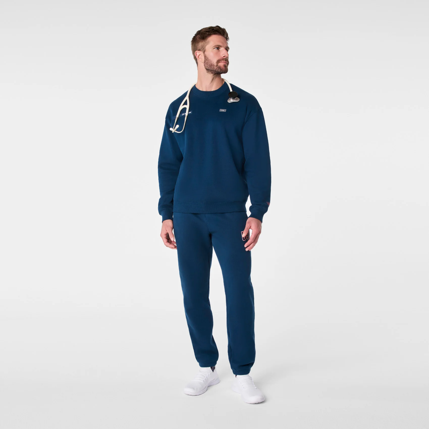men's Team USA Blue FIGS x Team USA Off-Shift - Crewneck Sweatshirt™ - Image 3