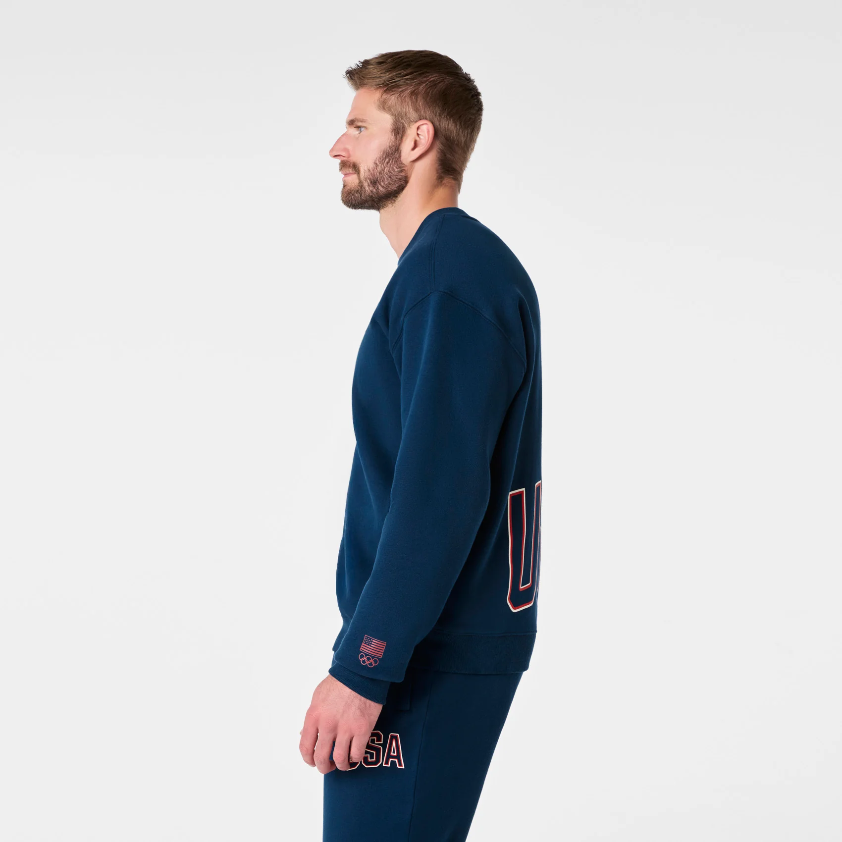 men's Team USA Blue FIGS x Team USA Off-Shift - Crewneck Sweatshirt™ - Image 4