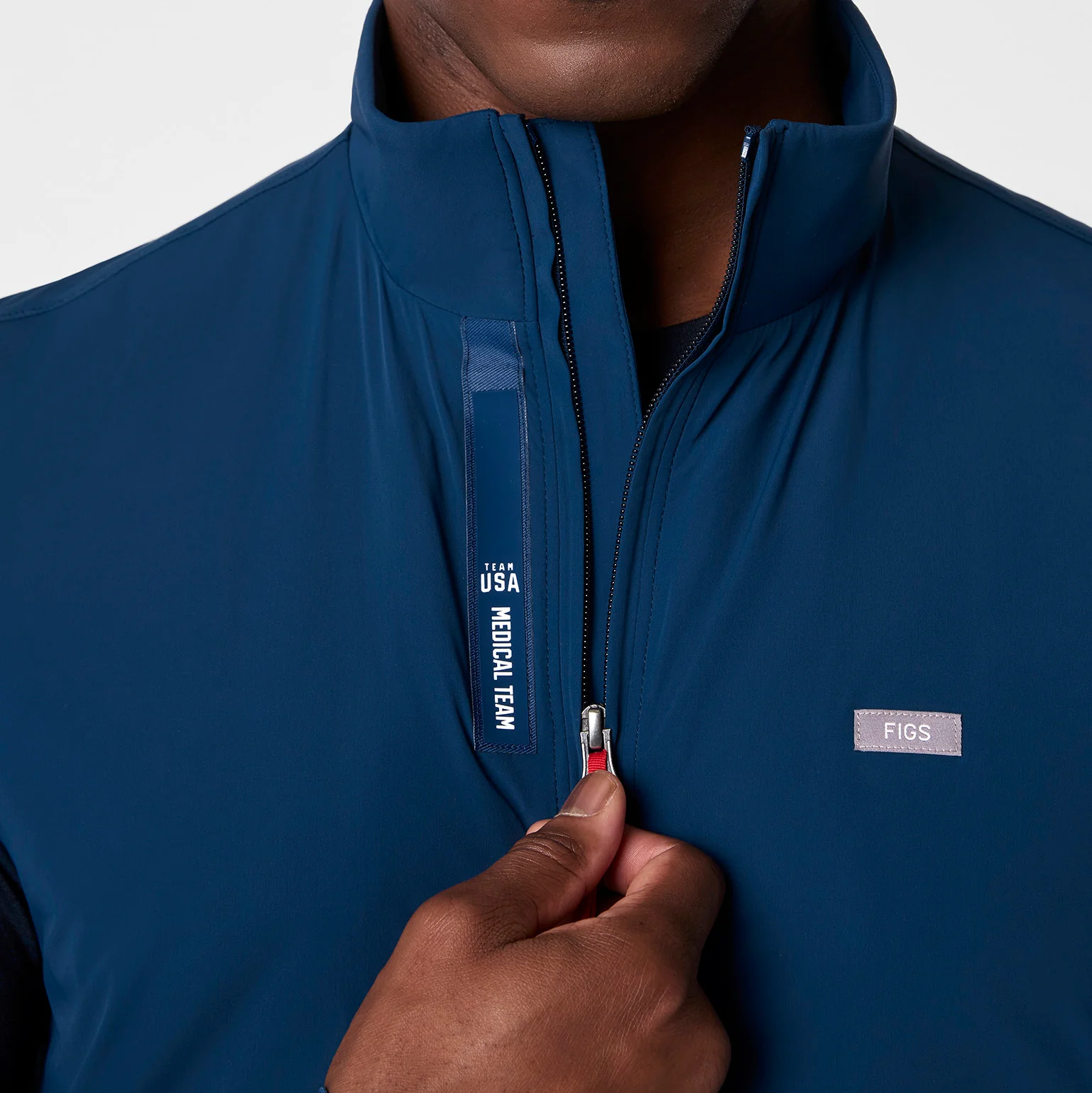 men's Team USA Blue FIGS x Team USA Off-Shift - Float Bomber Vest™ - Image 7
