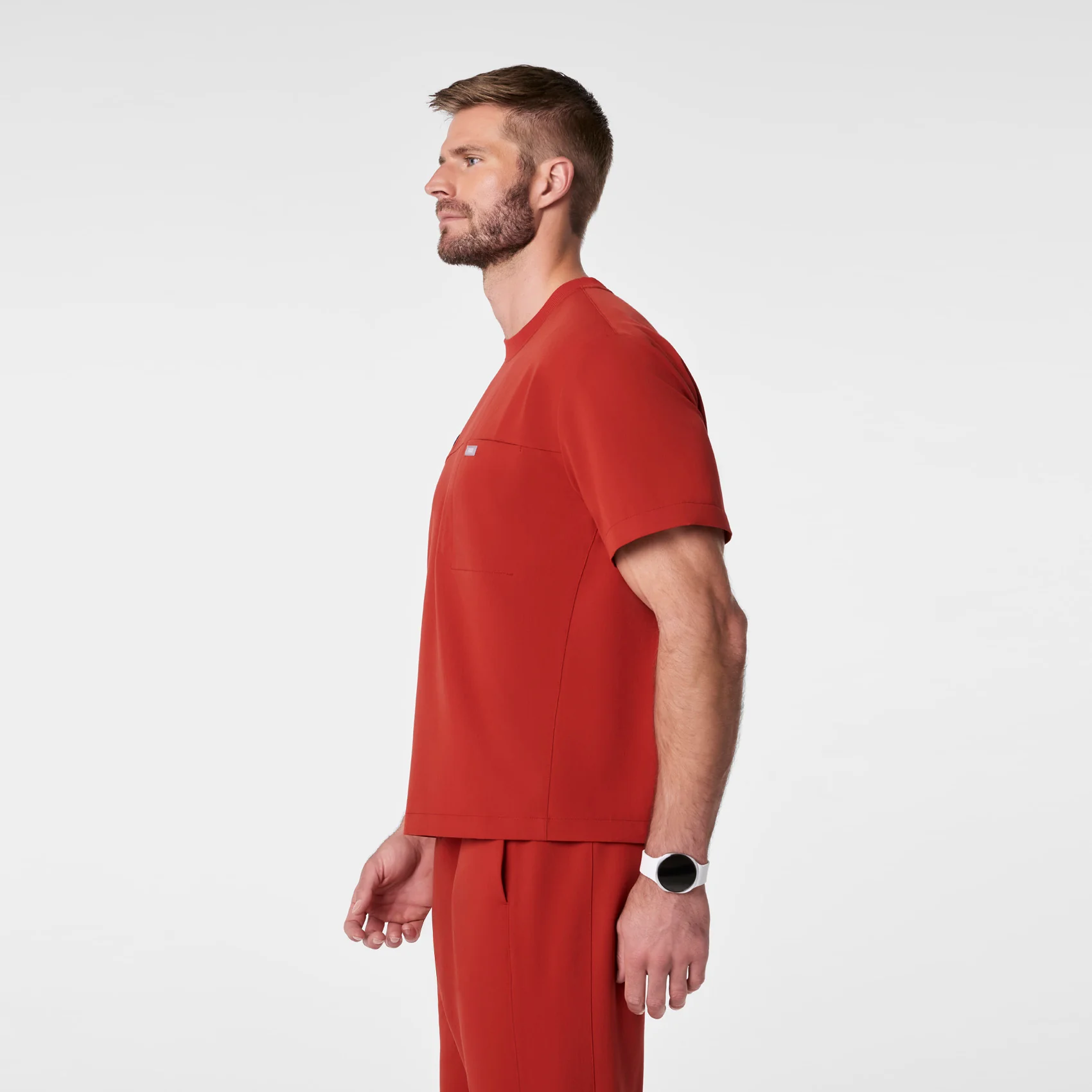 men's Team USA Red FIGS x Team USA Relaxed Crewneck - Scrub Top - Image 3
