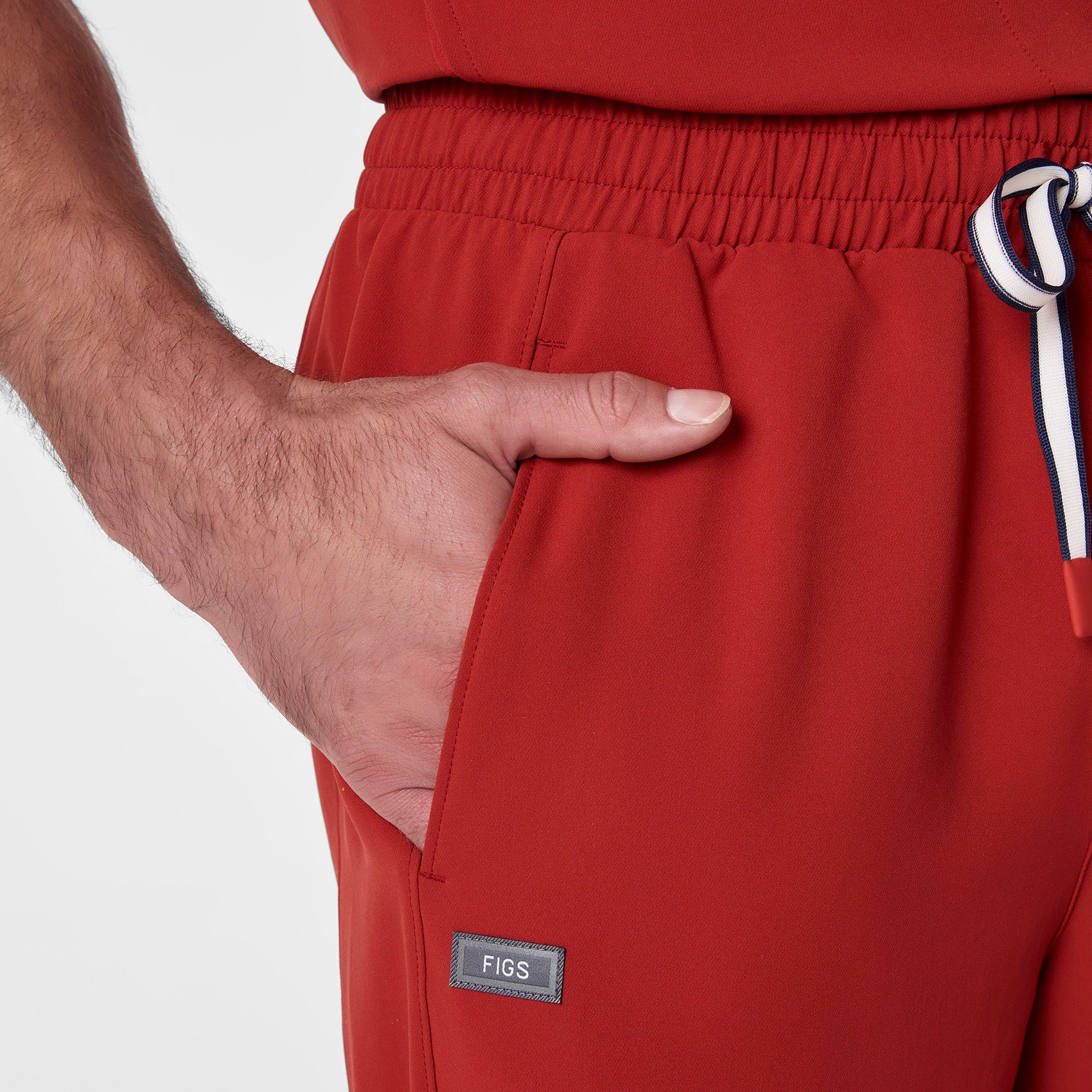 men's Team Usa Red FIGS x Team USA FIBREx Relaxed - Short Scrub Pant - Image 8